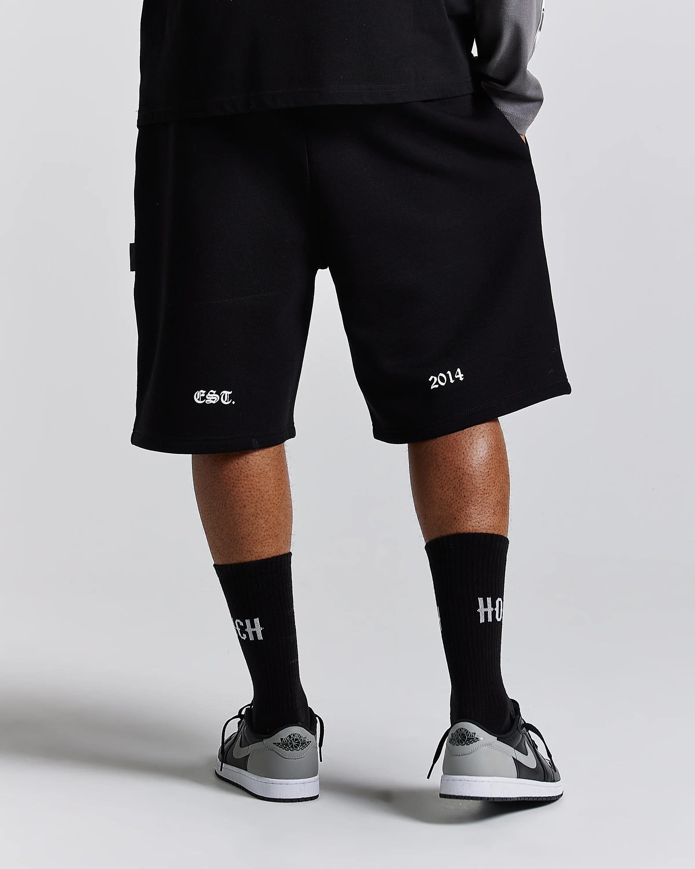 Noir Oversized Shorts - Black/Grey/Blue - Image 3