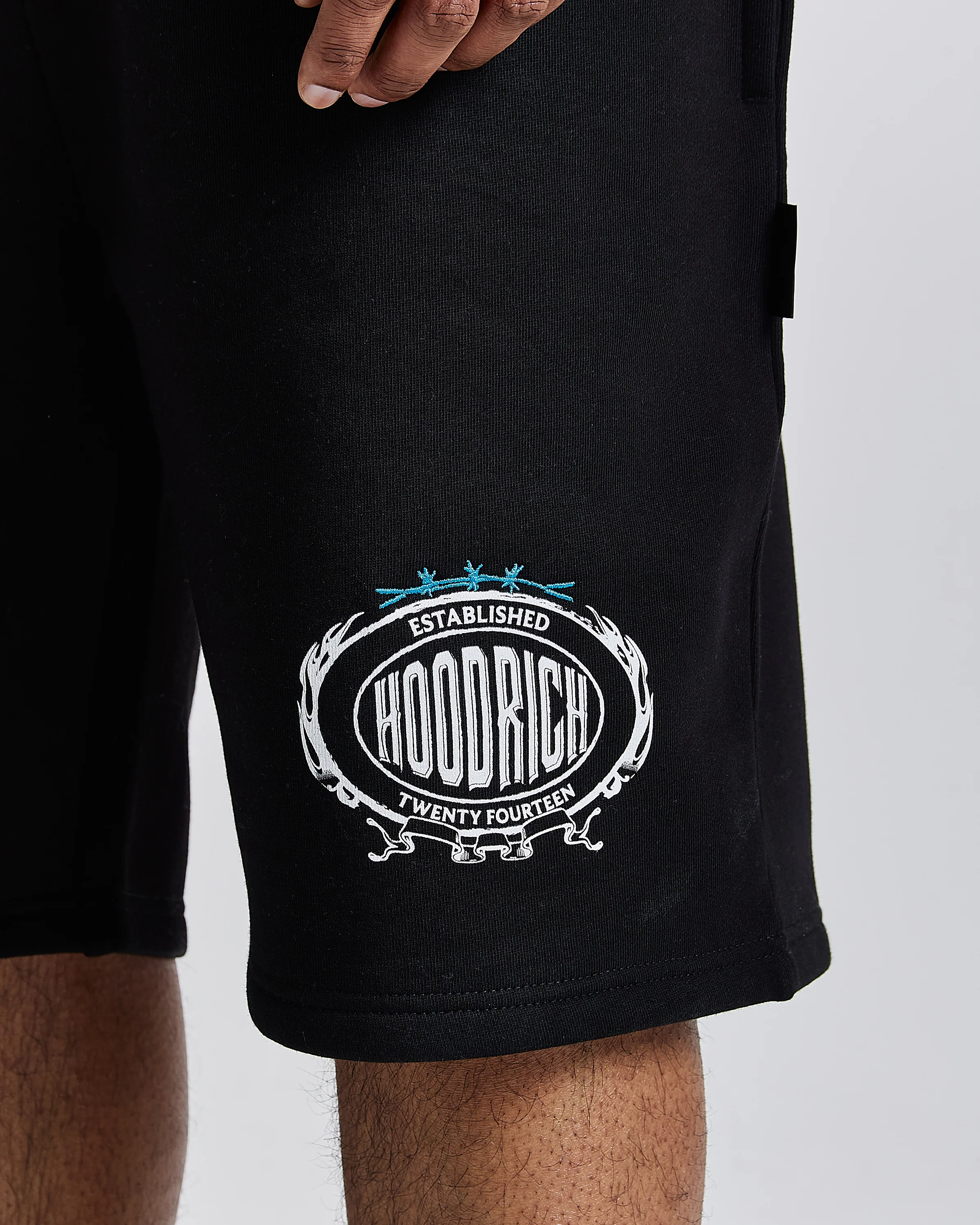 Noir Oversized Shorts - Black/Grey/Blue - Image 4