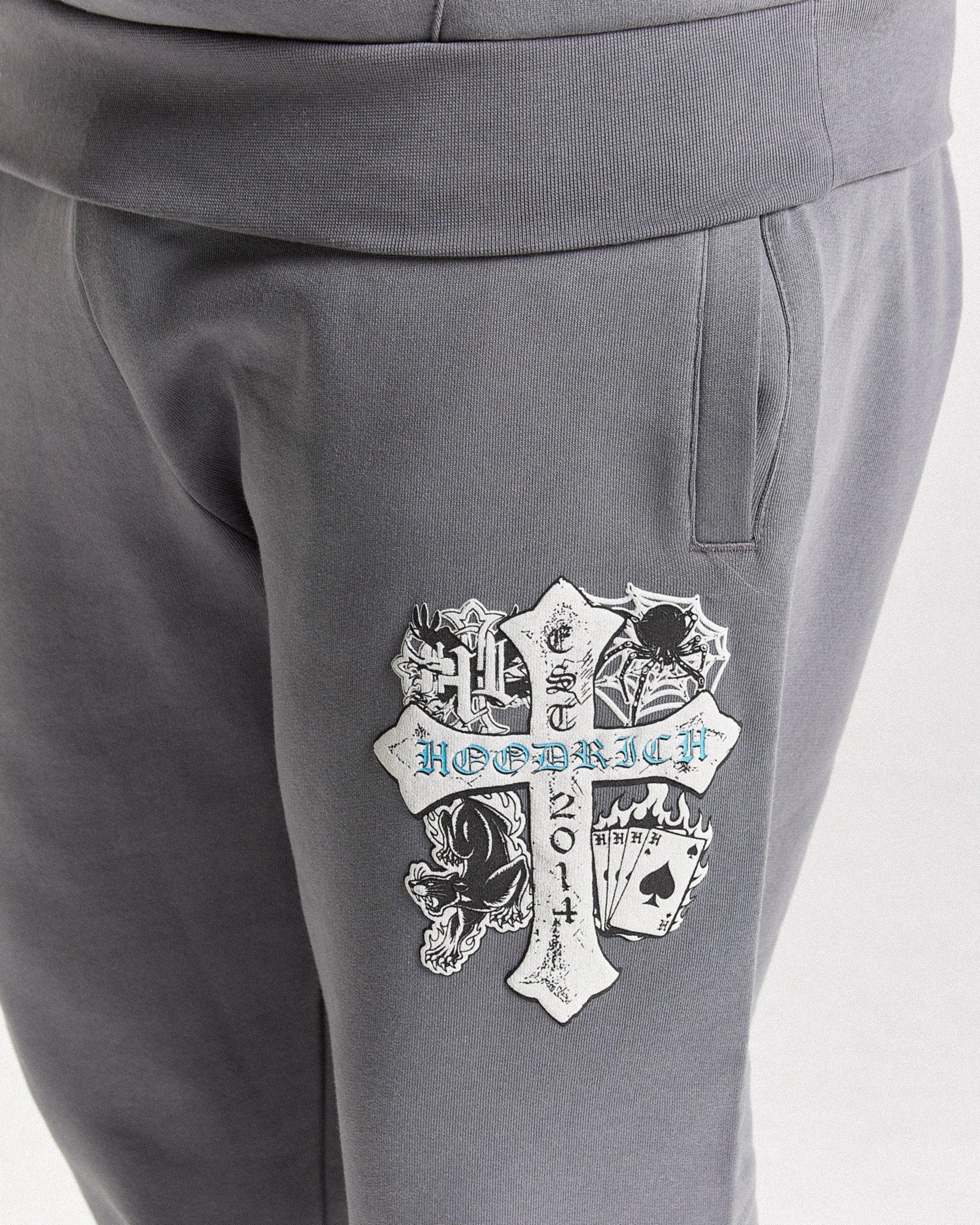 Cross Oversized Joggers - Grey/Blue - Image 3