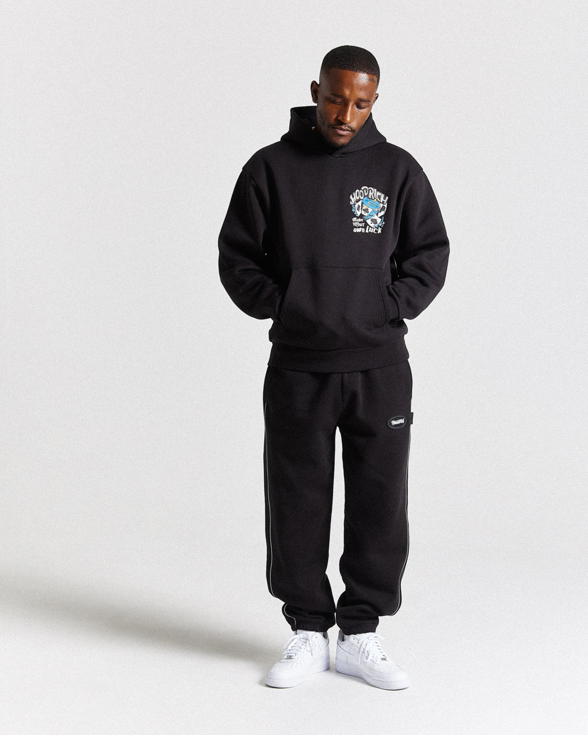 Your Luck Oversized Hoodie - Black/Grey/Blue - Image 4