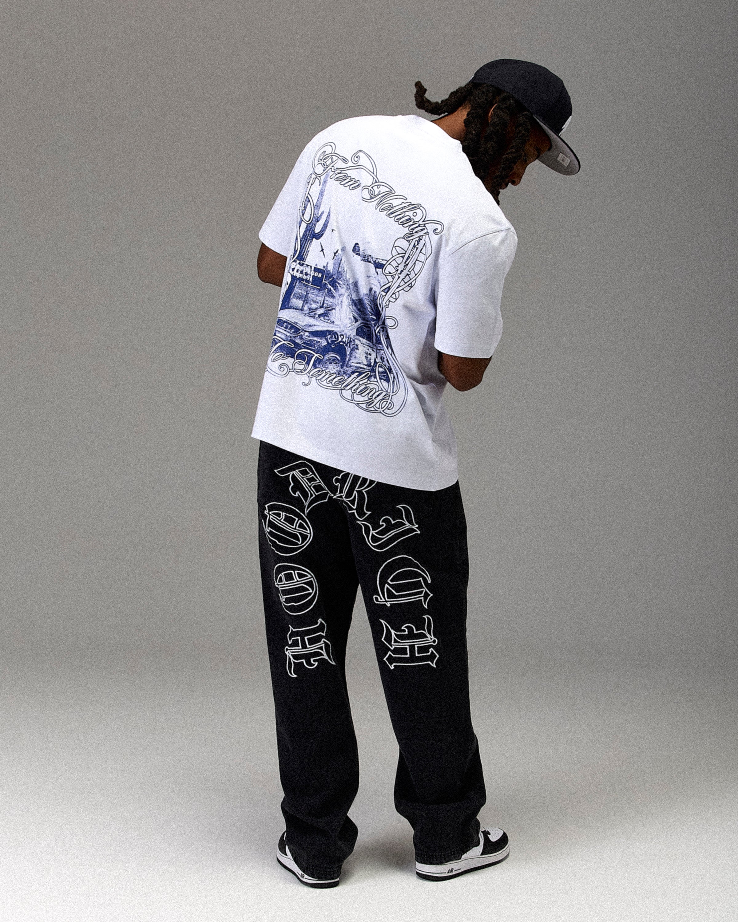 The Winner's Circle Oversized T-Shirt - White/Blue - Image 6