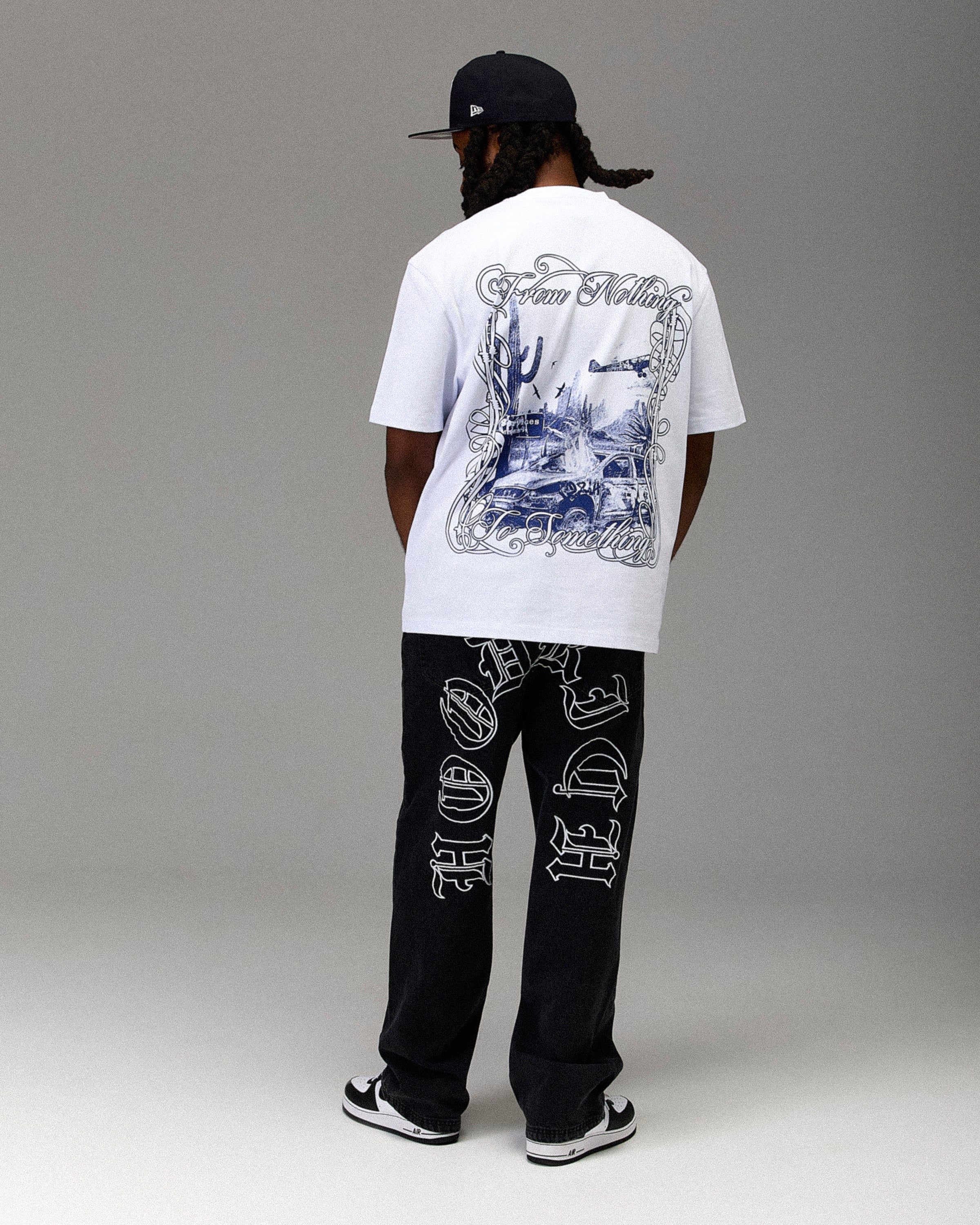 The Winner's Circle Oversized T-Shirt - White/Blue - Image 9