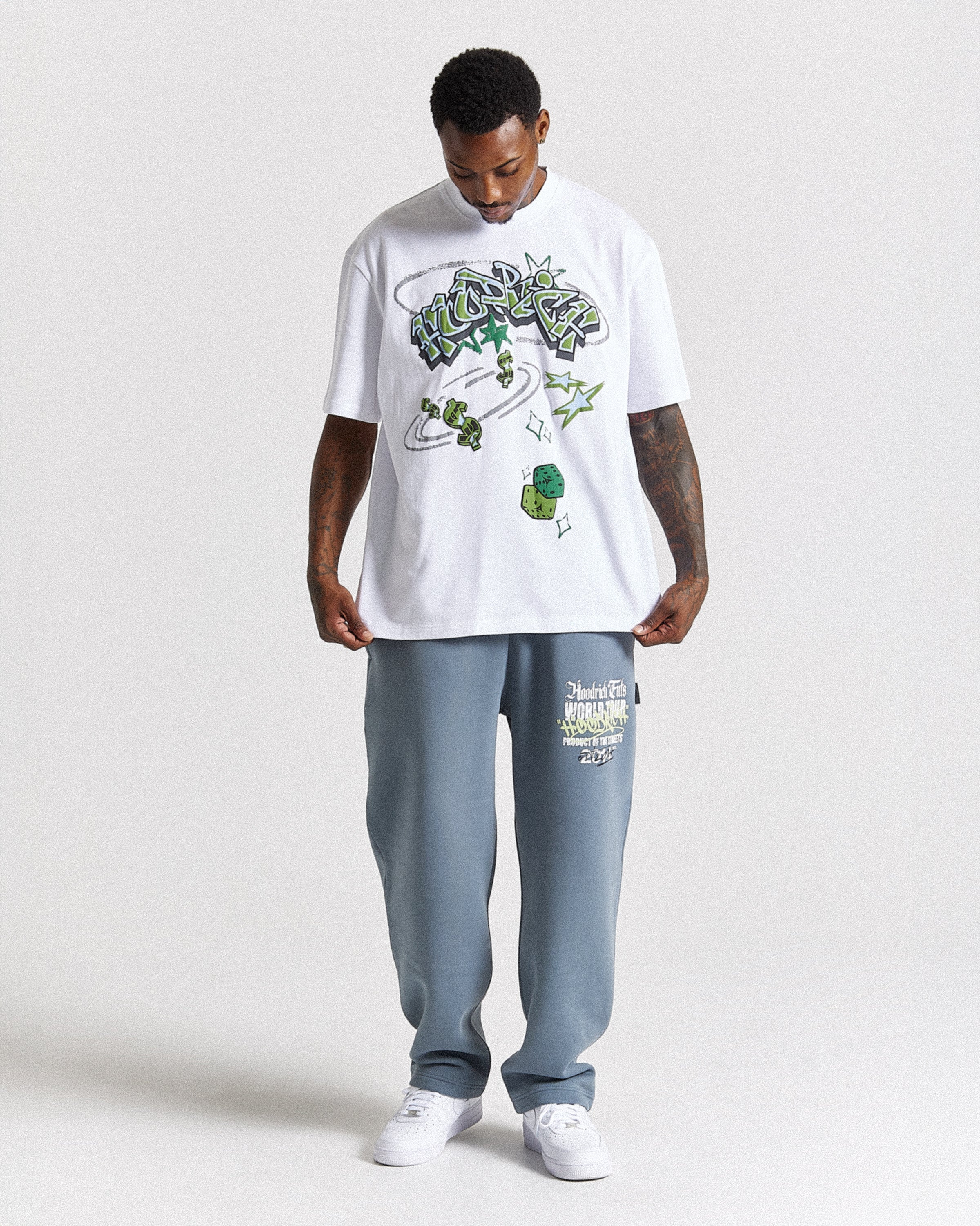 Ice Gold Oversized T-Shirt - White/Green - Image 6