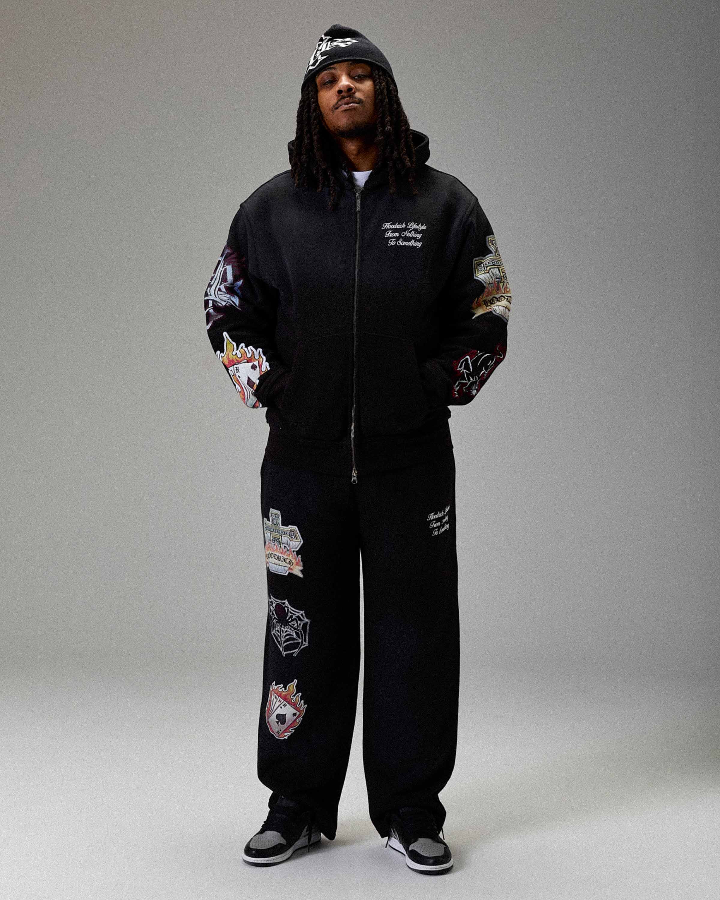 The Winner's Circle Phase Oversized Open Hem Joggers - Black - Image 10