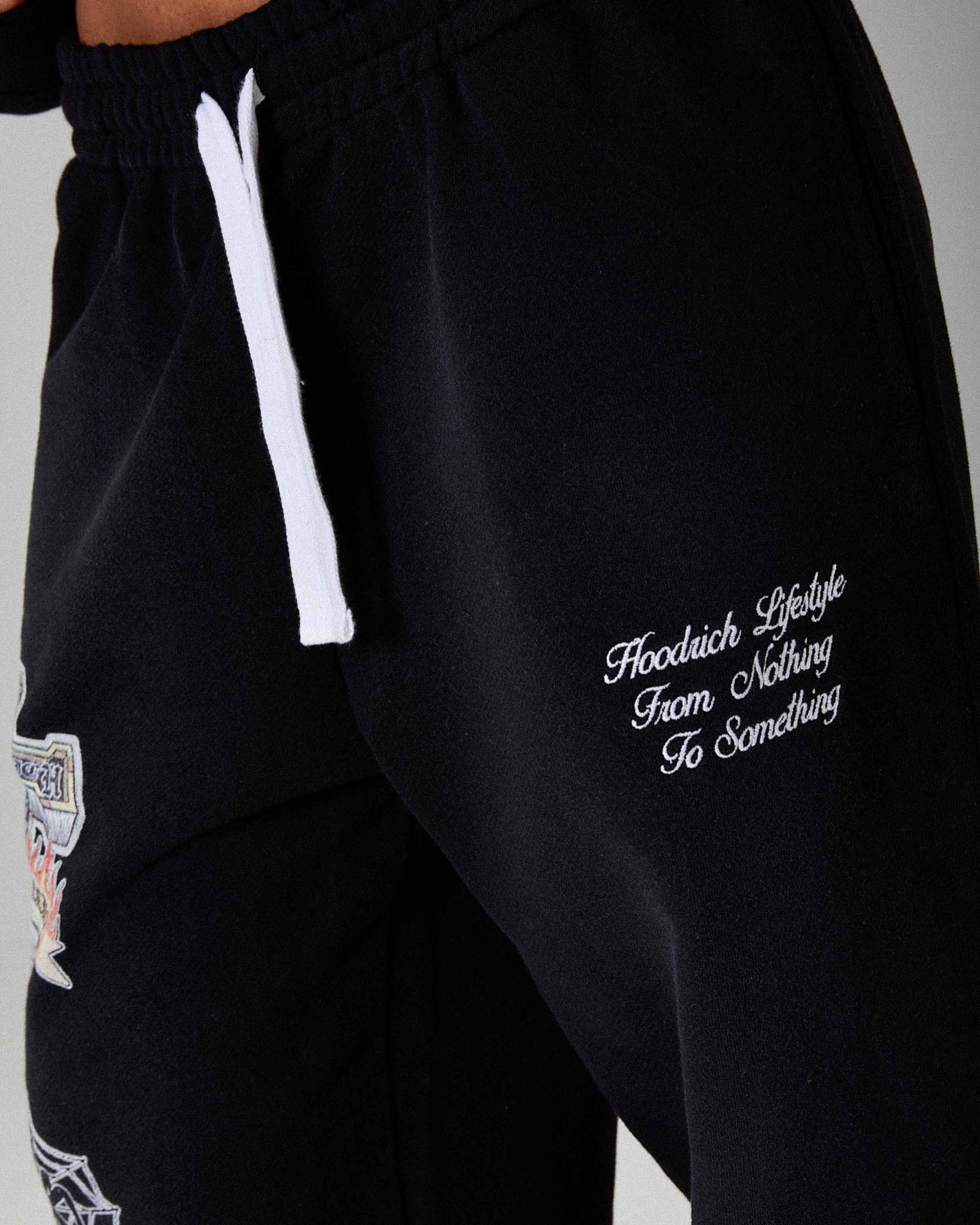 The Winner's Circle Phase Oversized Open Hem Joggers - Black - Image 11