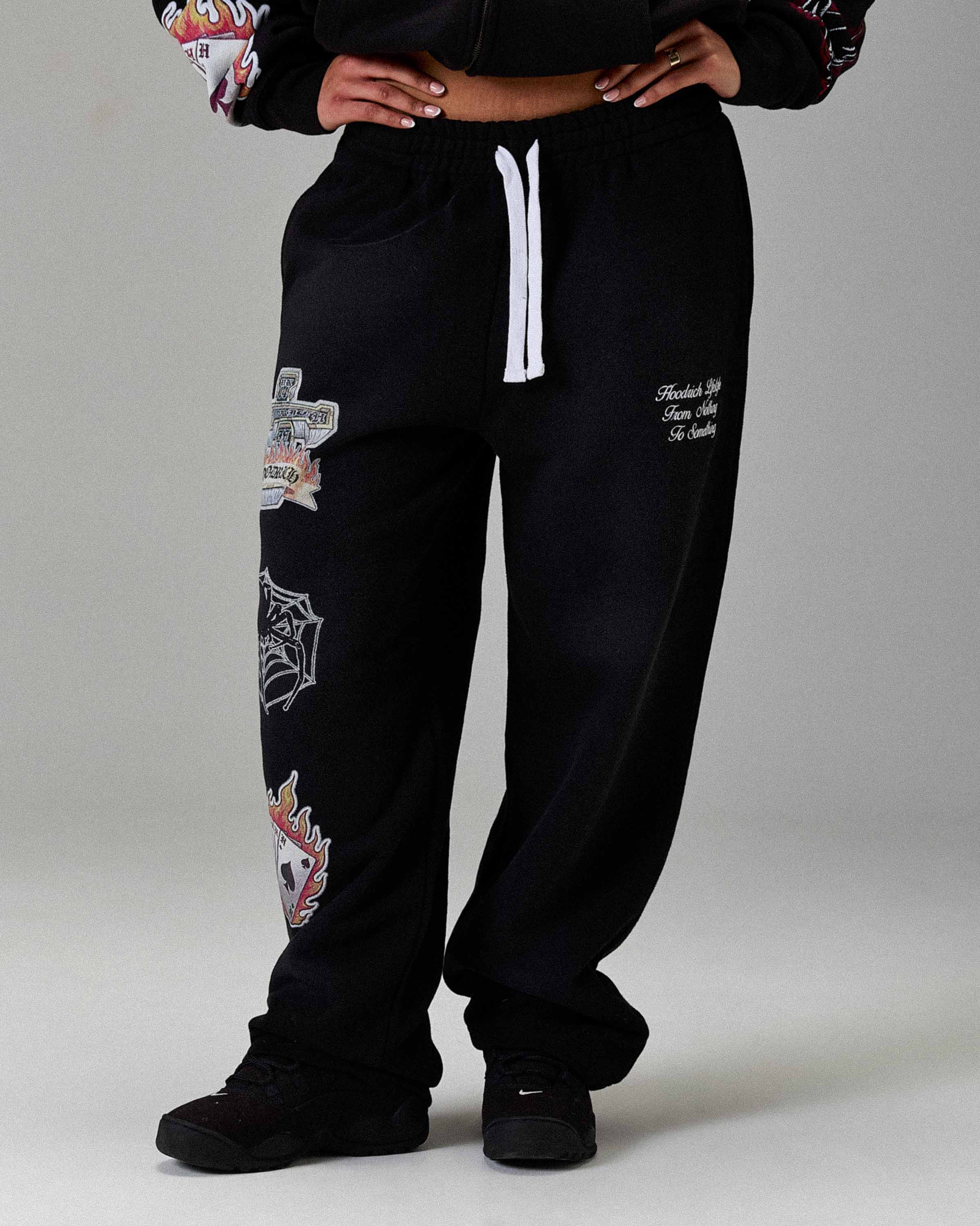 The Winner's Circle Phase Oversized Open Hem Joggers - Black - Image 16