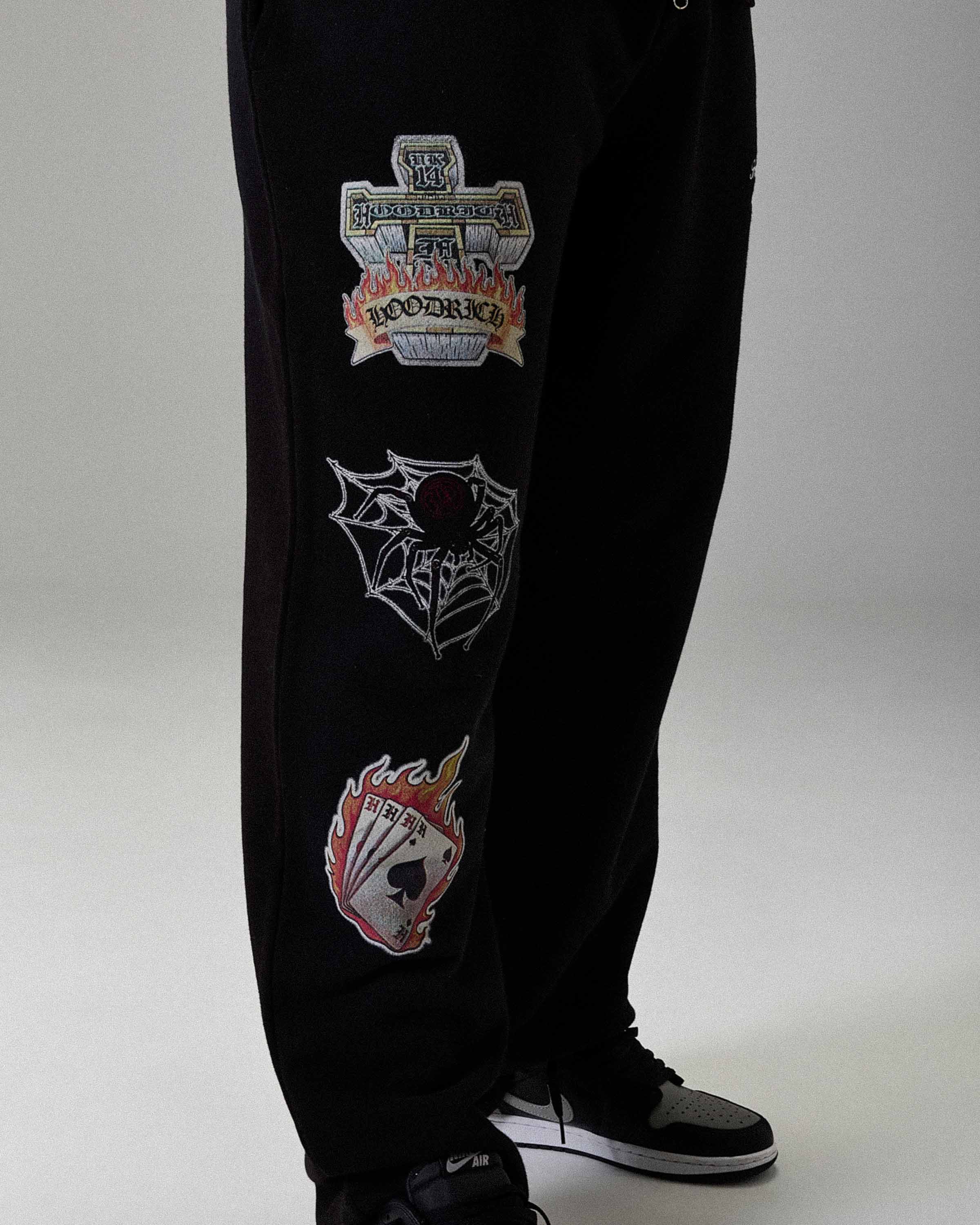 The Winner's Circle Phase Oversized Open Hem Joggers - Black - Image 7