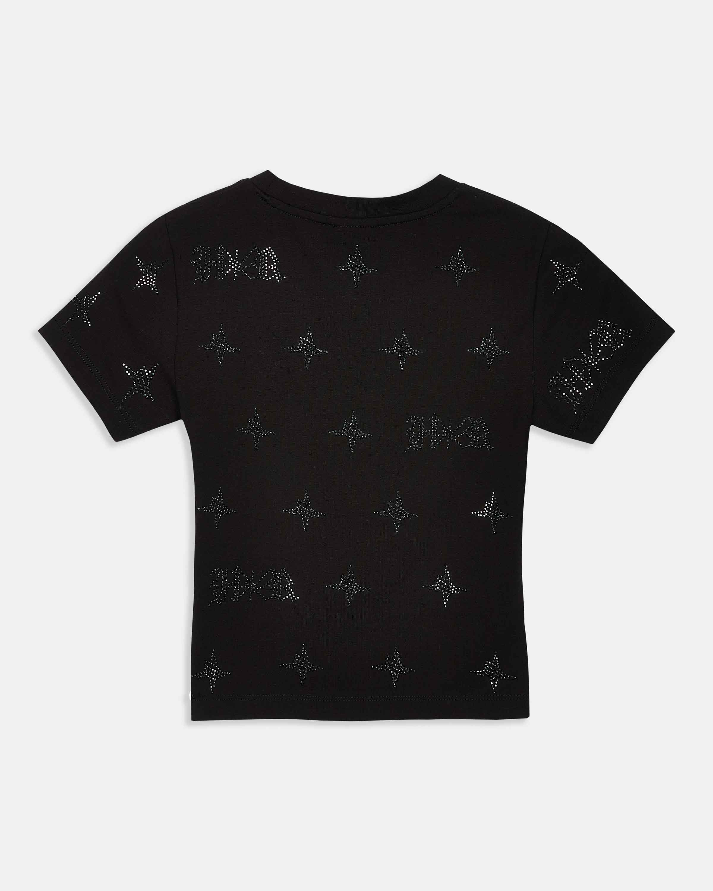 Razor Fitted Tee - Black/Rhinestone - Image 3