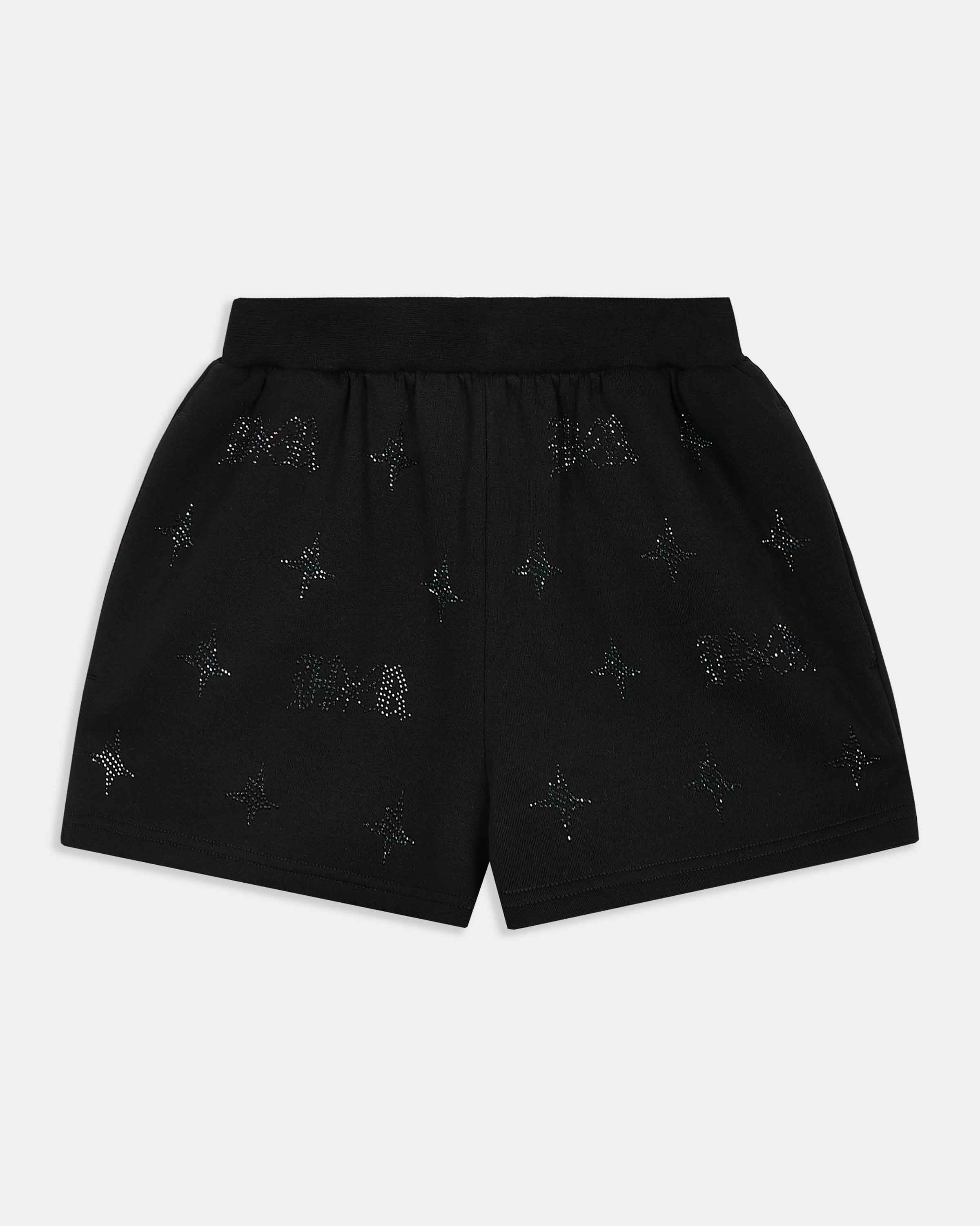 Razor Shorts - Black/Rhinestone - Image 3