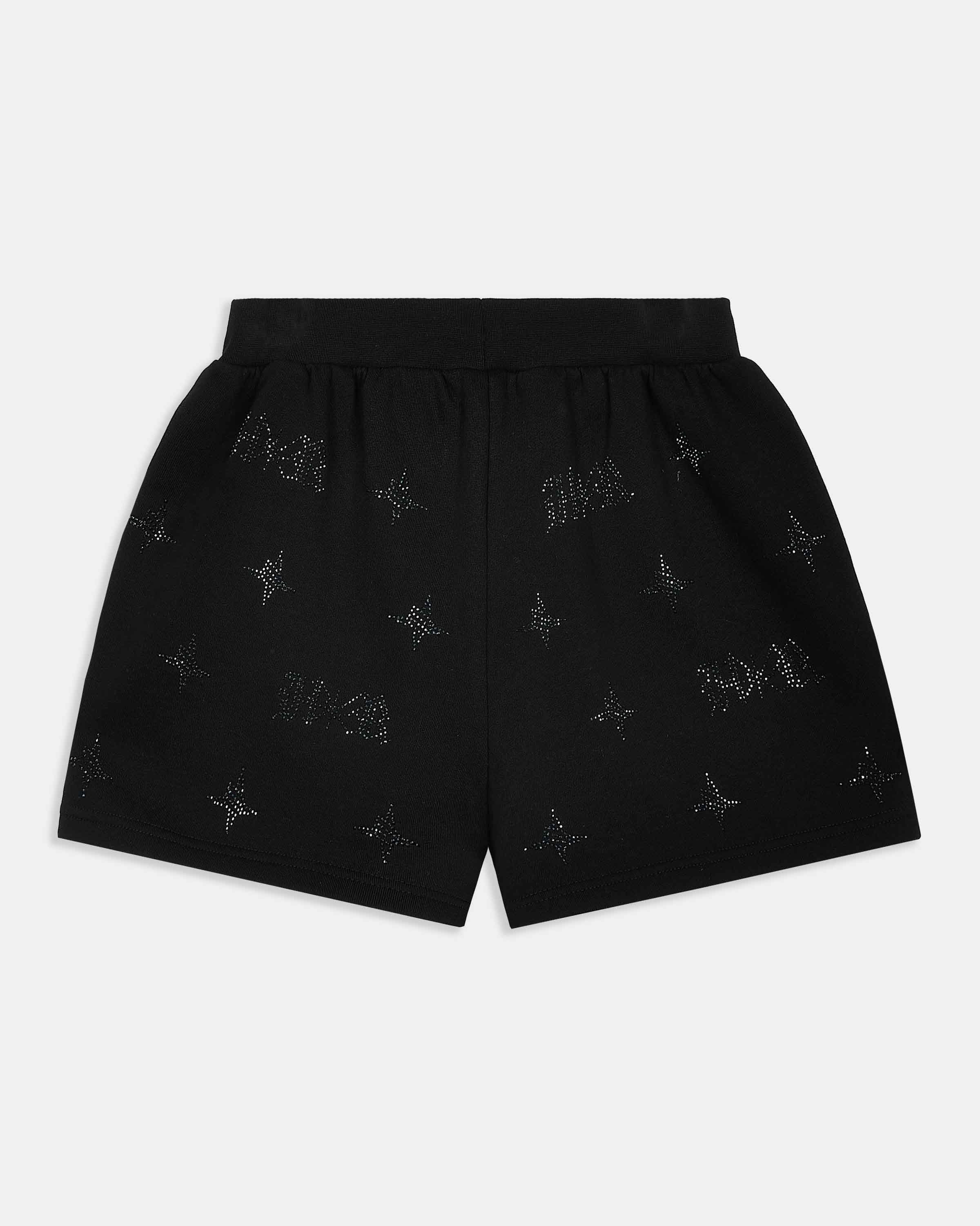 Razor Shorts - Black/Rhinestone - Image 7