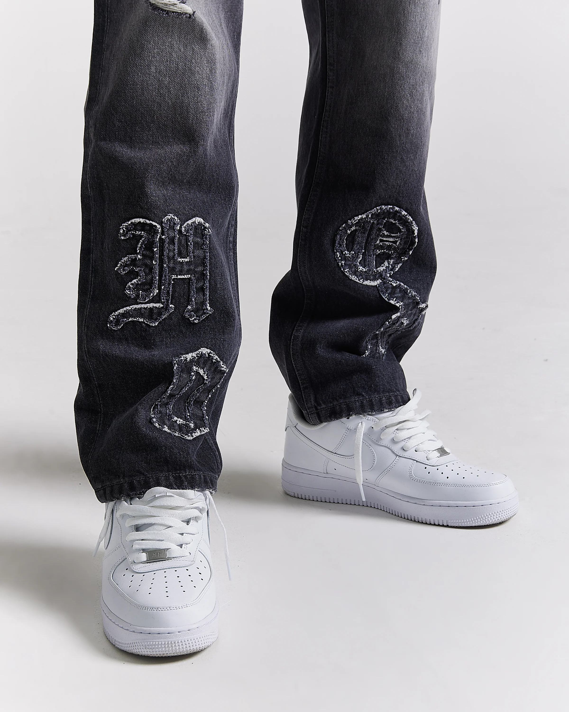 Rebellion Denim Jeans - Grey Wash - Image 7