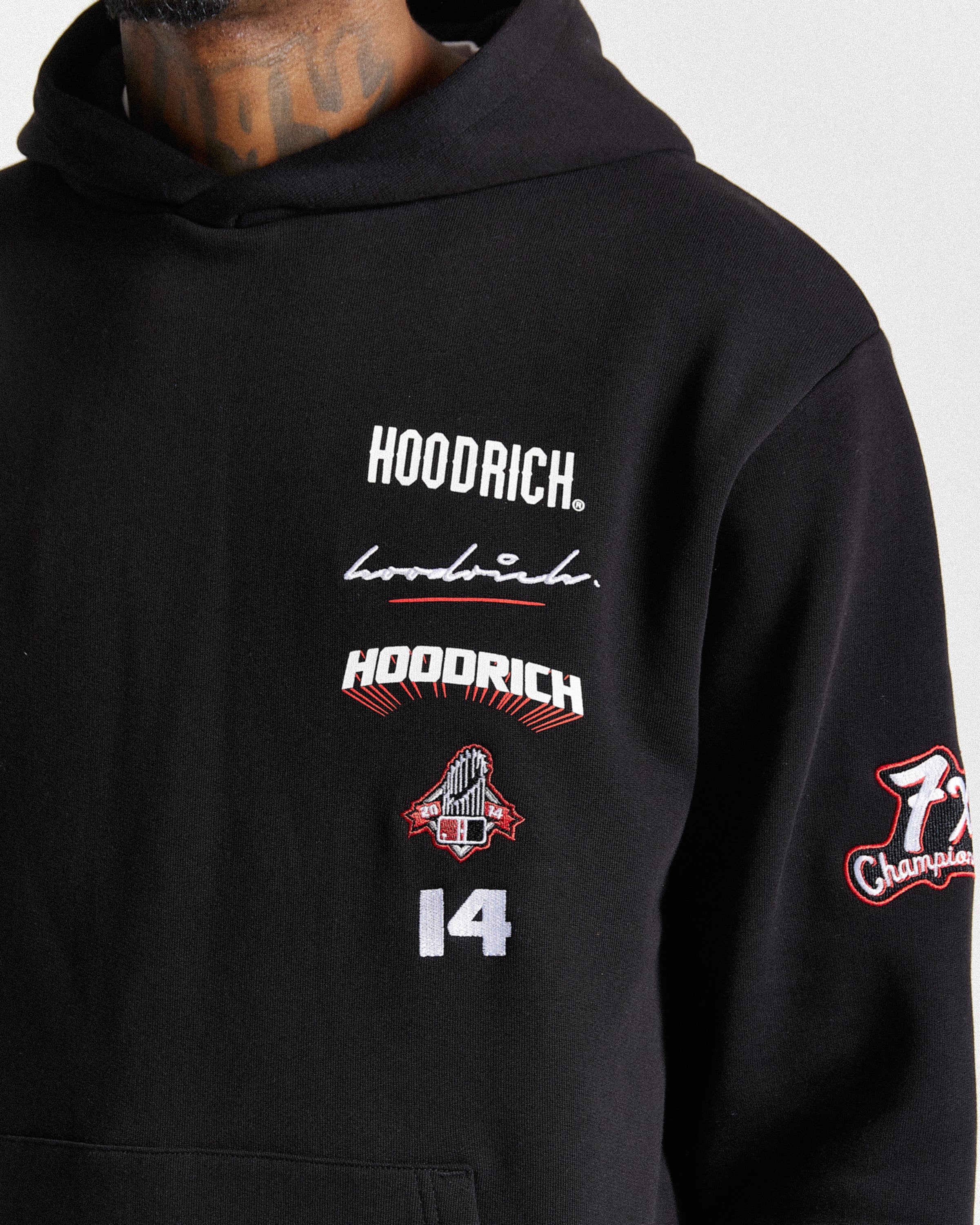 Stadium Hoodie - Black/White/Red - Image 4