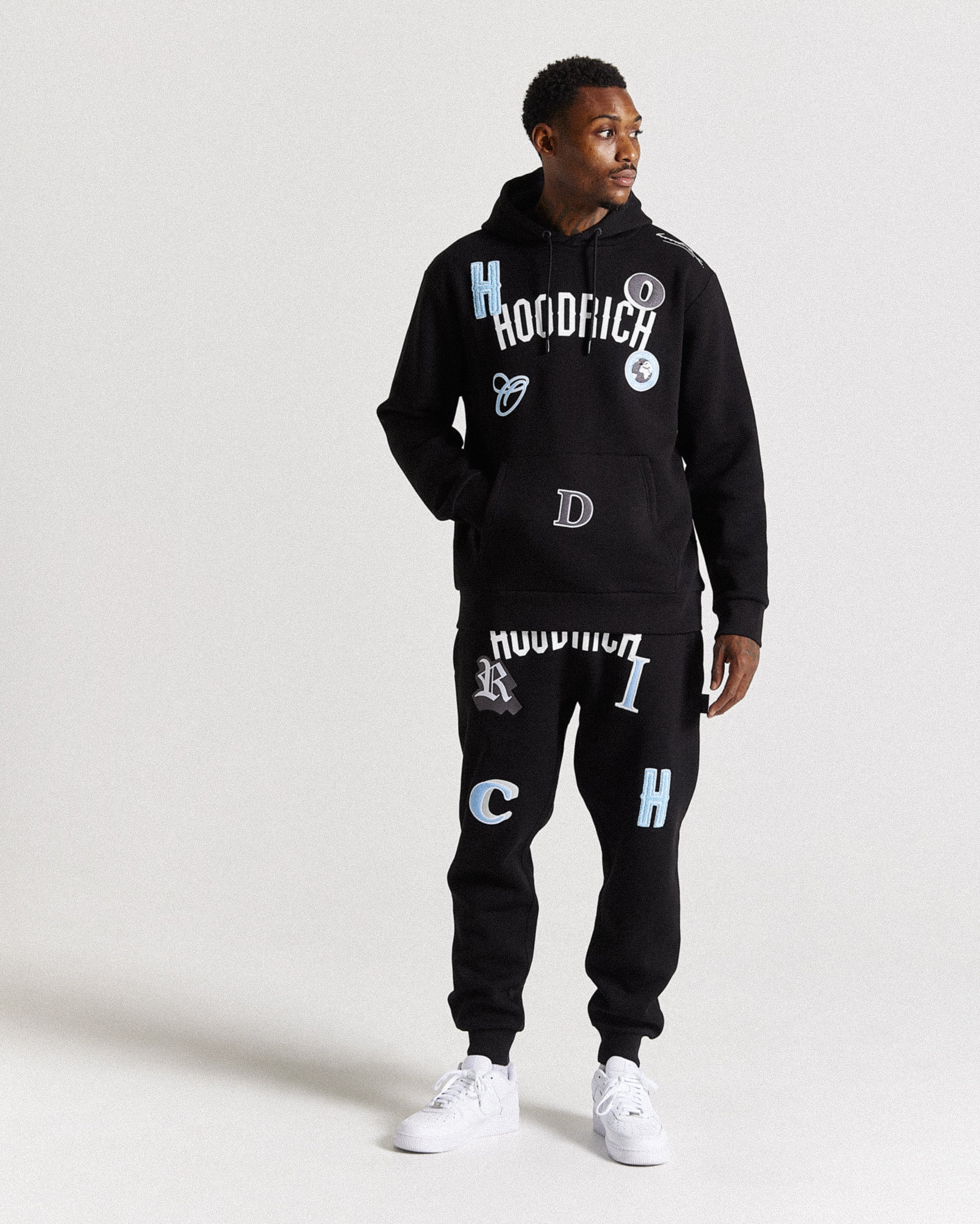 Pacific Hoodie - Black/White/Grey/Blue - Image 5