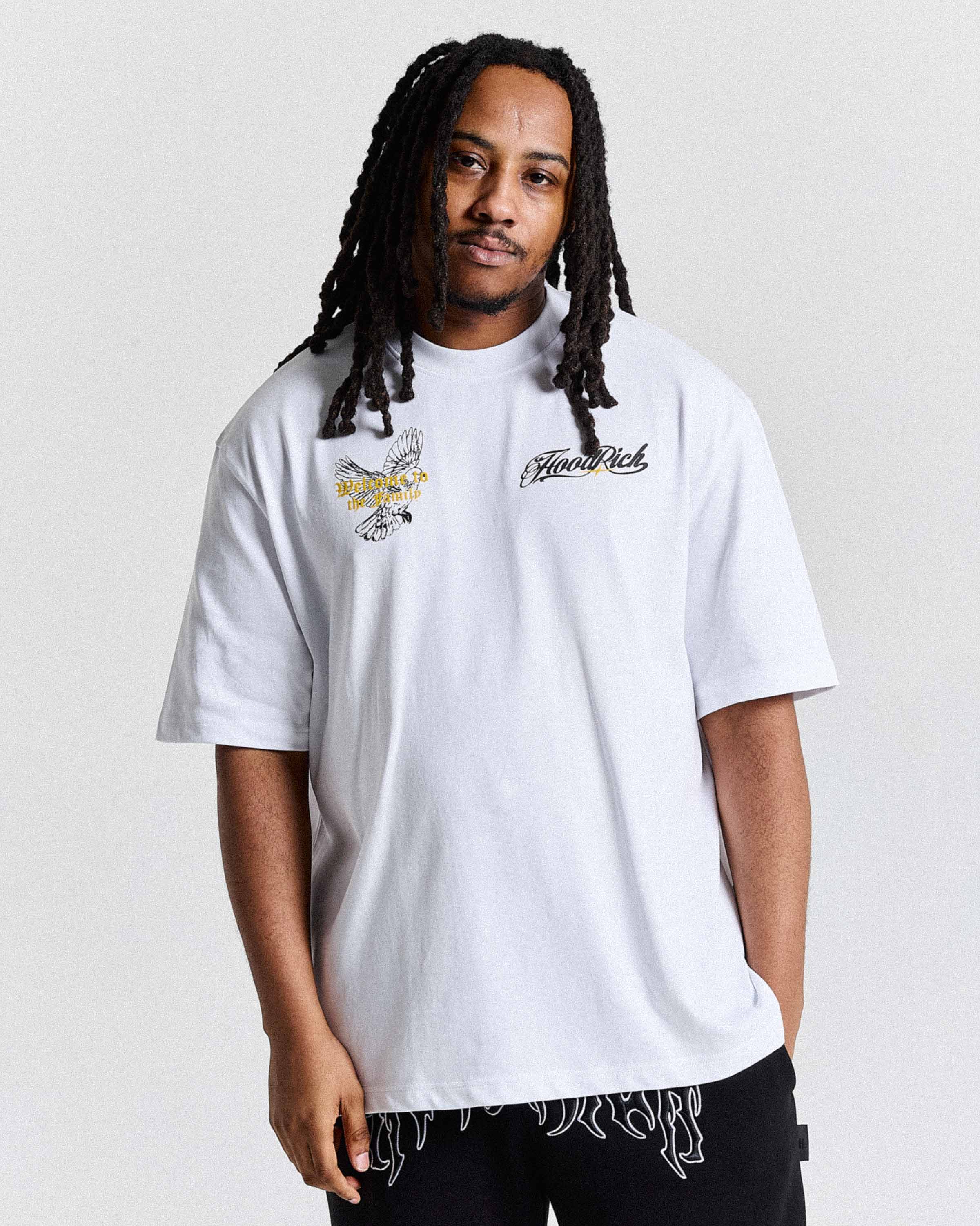 Relic Oversized T-Shirt - White/Black/Yellow - Image 4