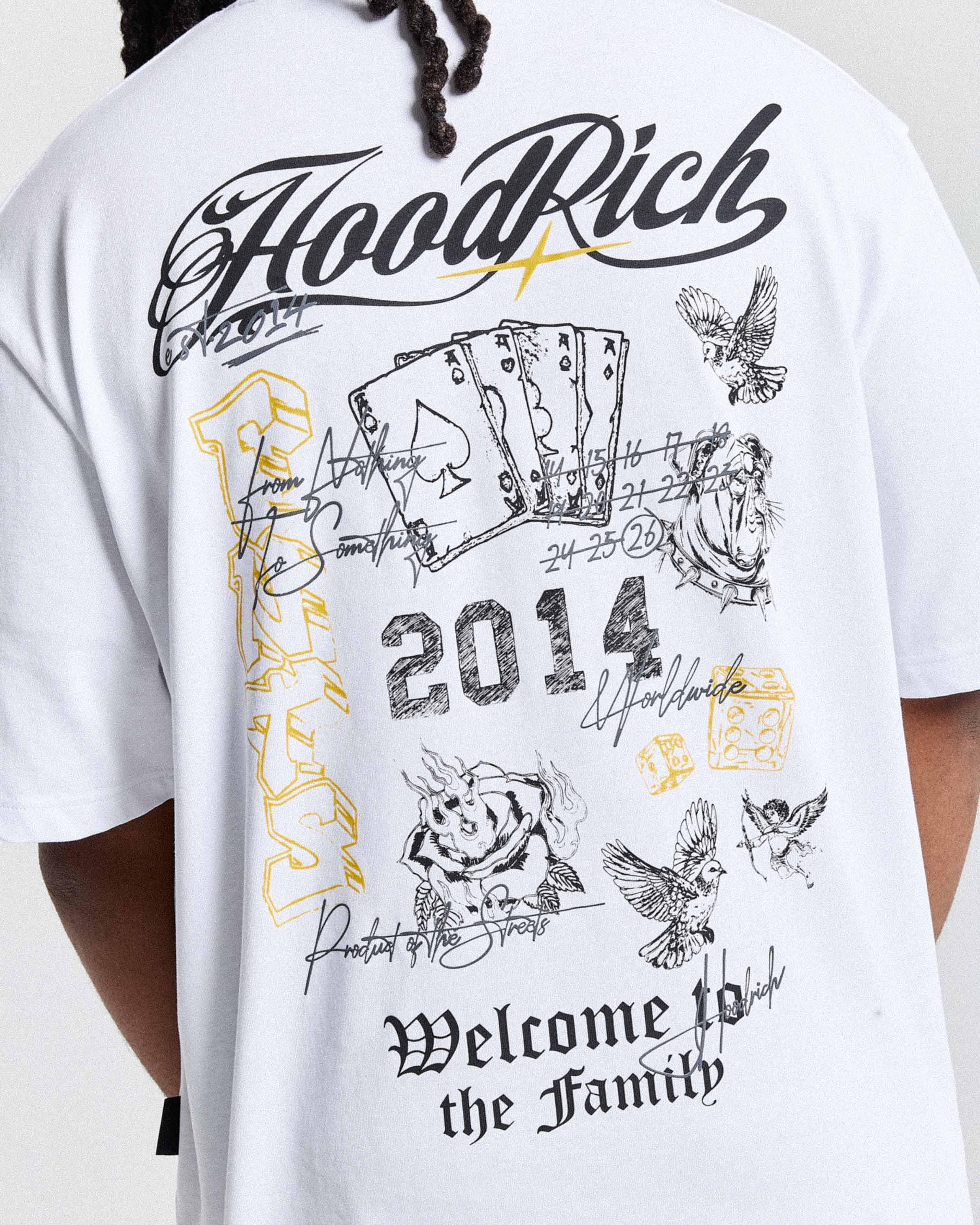 Relic Oversized T-Shirt - White/Black/Yellow - Image 5