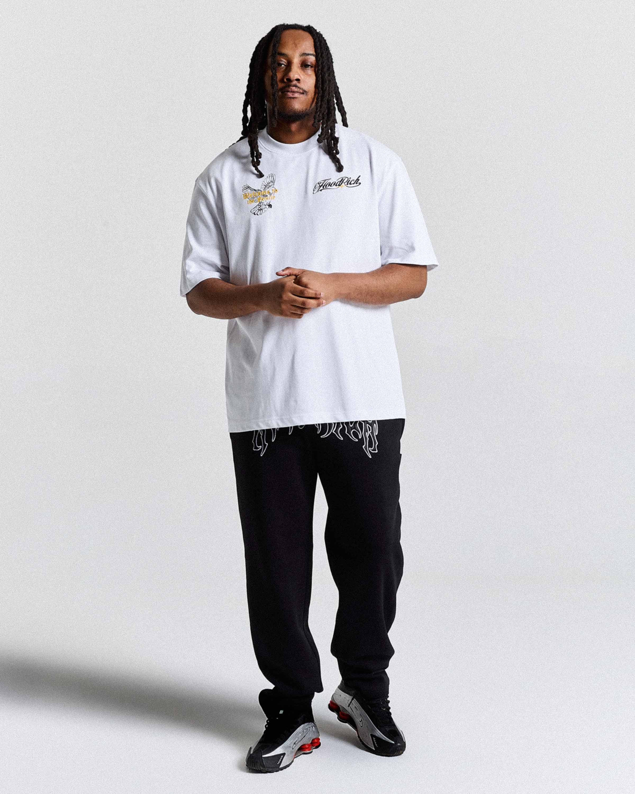 Relic Oversized T-Shirt - White/Black/Yellow - Image 9