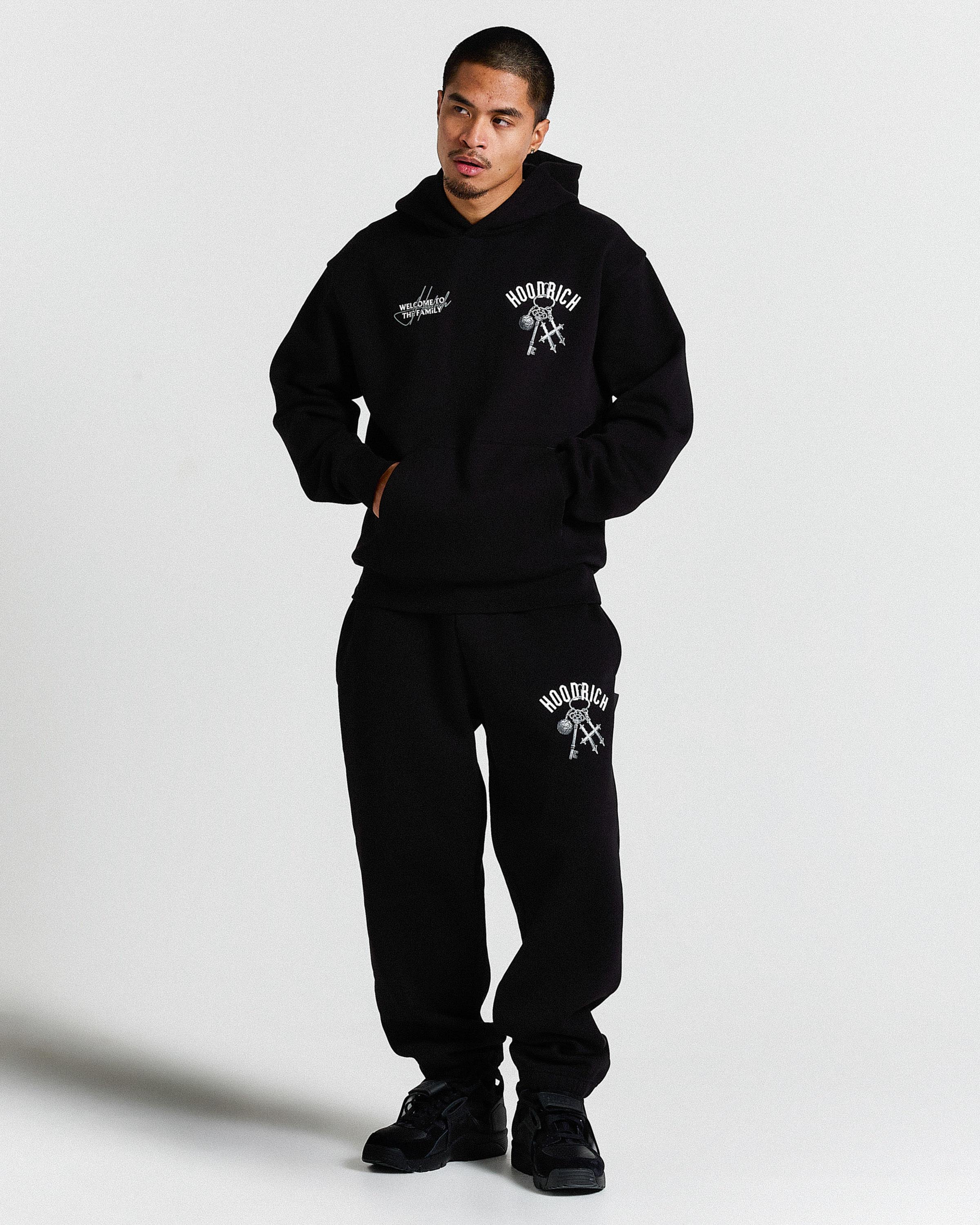 Rite Oversized Cuff Joggers - Black/White - Image 2