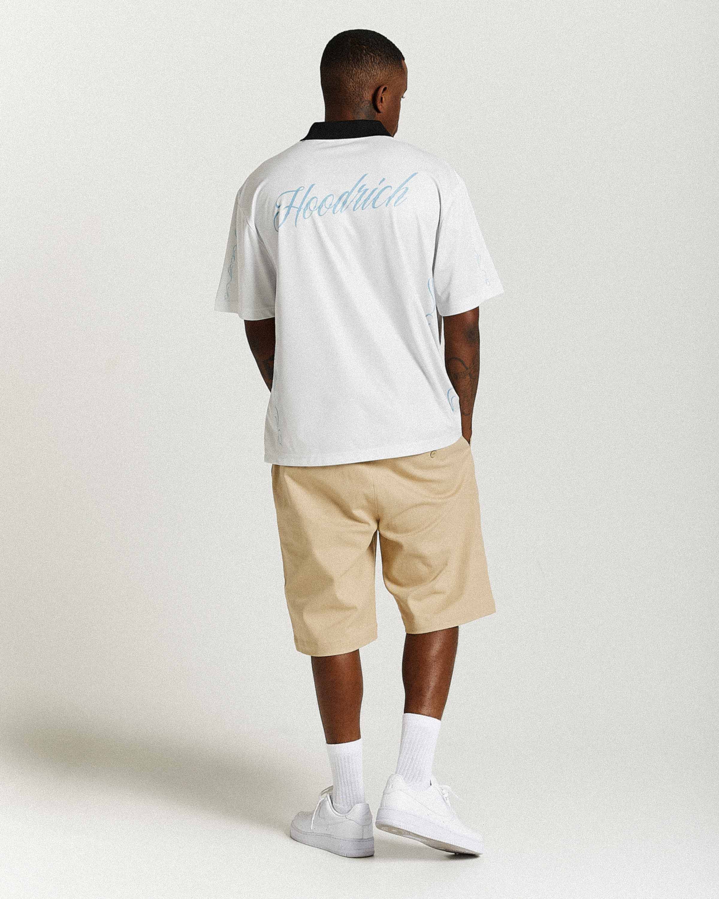 Rito Oversized Football Shirt - Off White/Black/Blue - Image 4