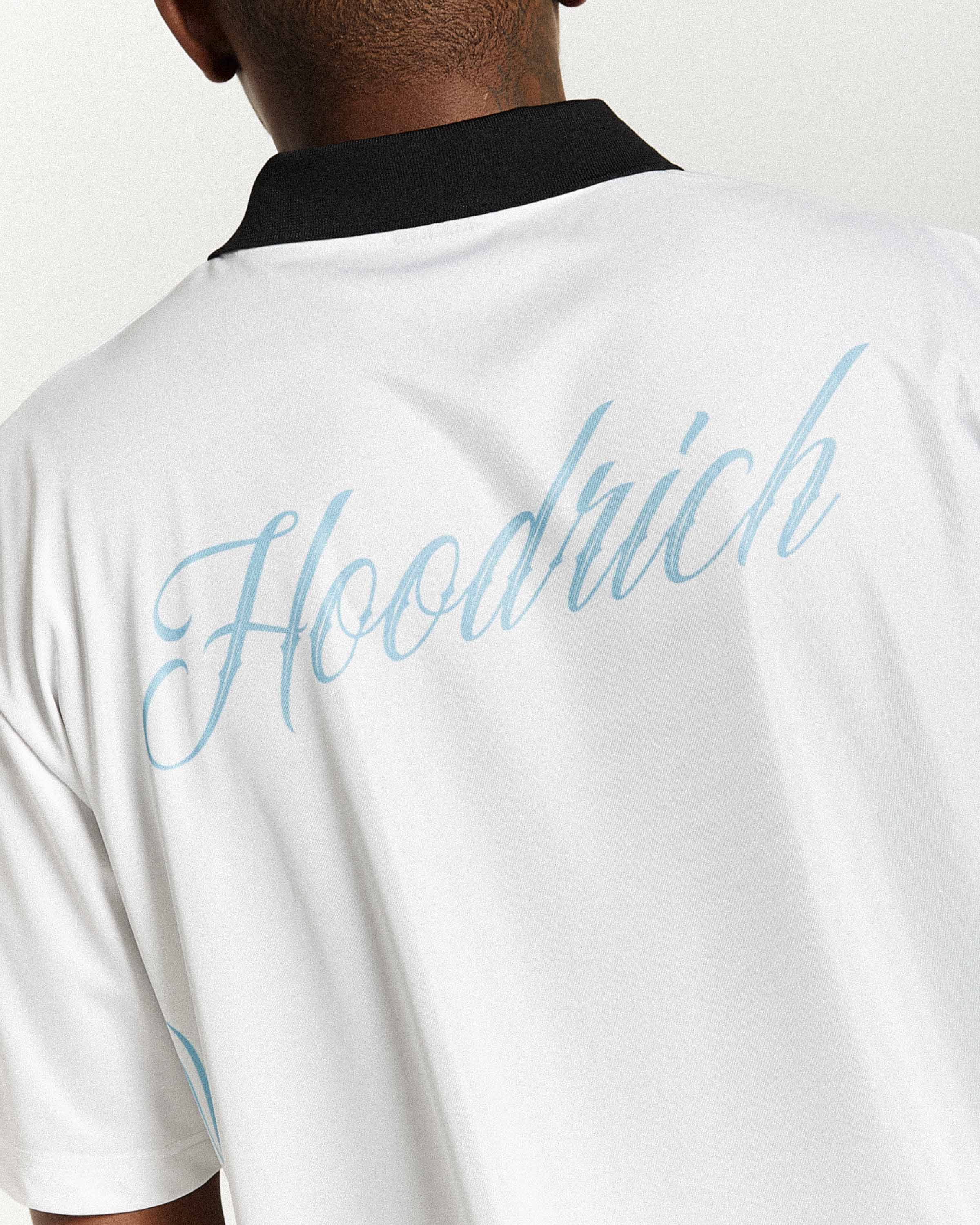 Rito Oversized Football Shirt - Off White/Black/Blue - Image 5