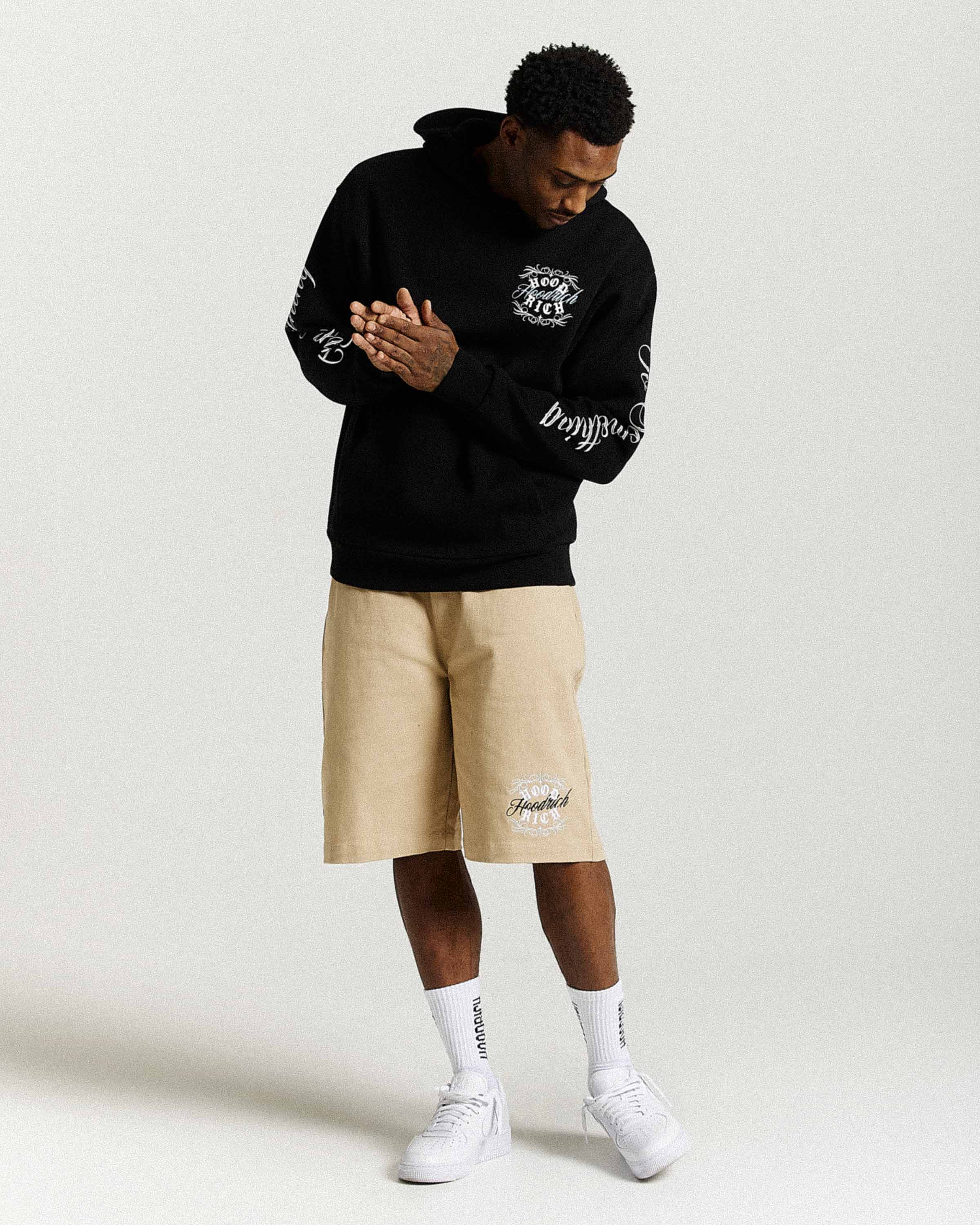 Rito Oversized Hoodie - Black/White/Blue - Image 10