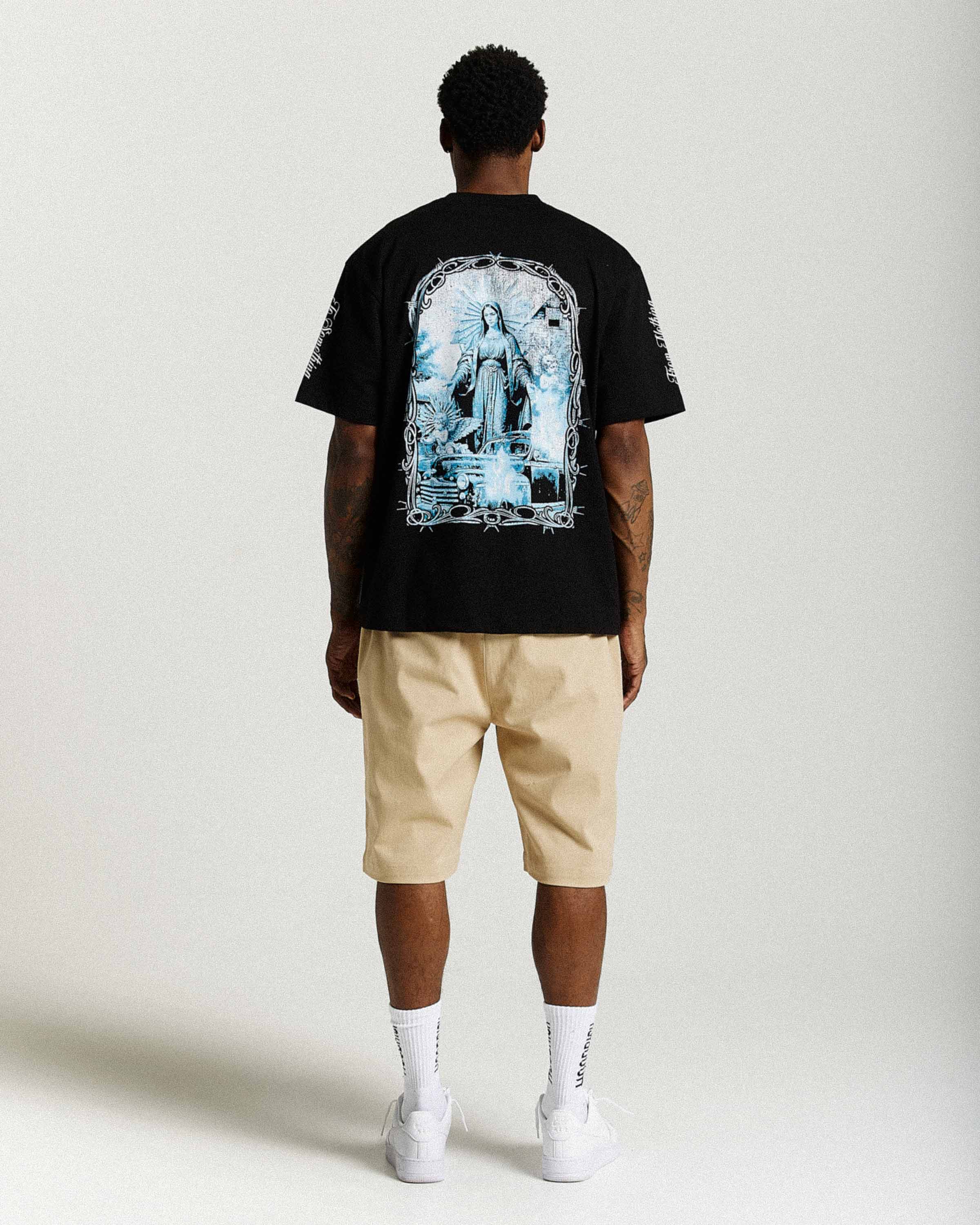 Rito Oversized T-Shirt - Black/White/Blue - Image 4