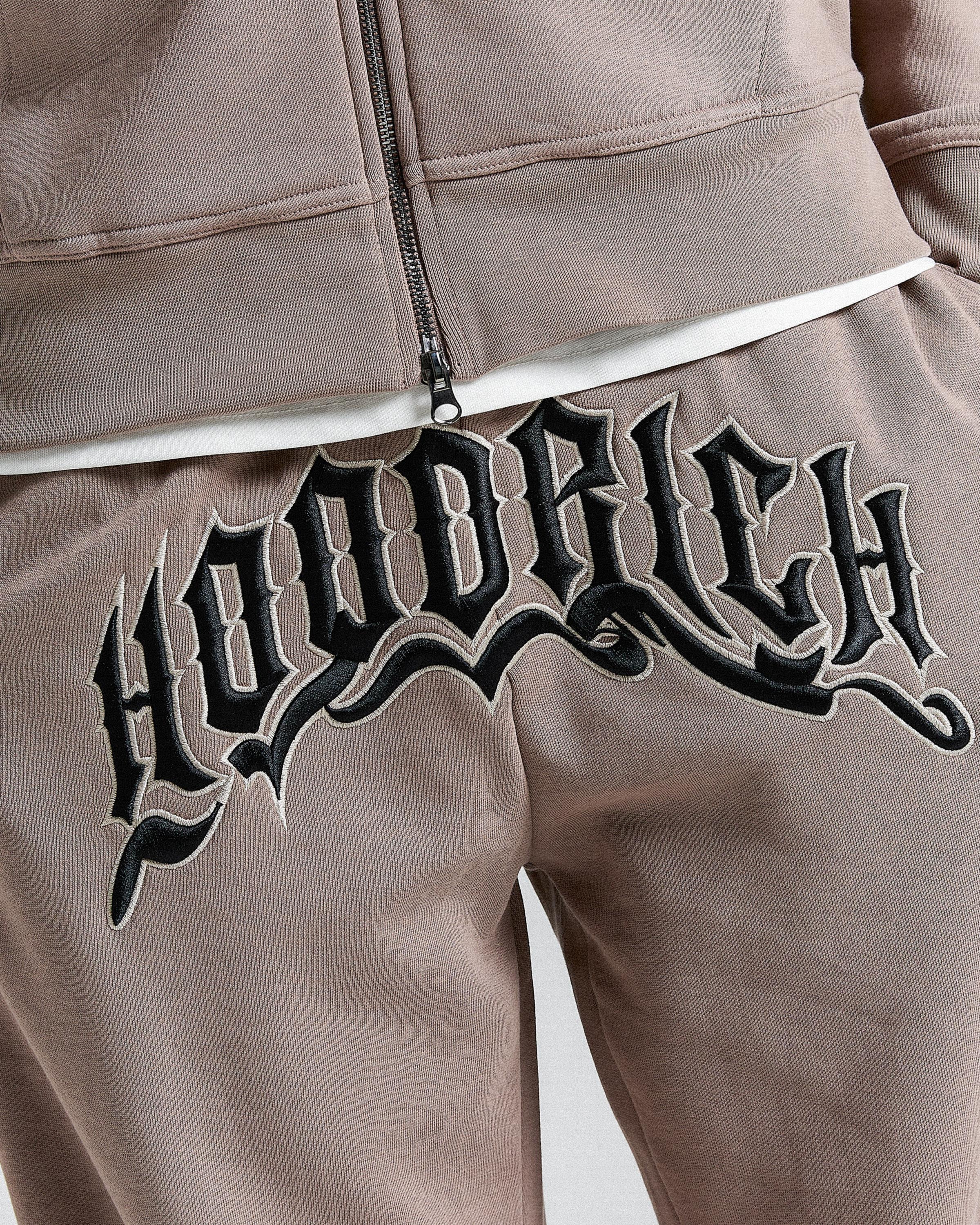 Ritual Oversized Open Hem Joggers - Brown/White/Black - Image 4