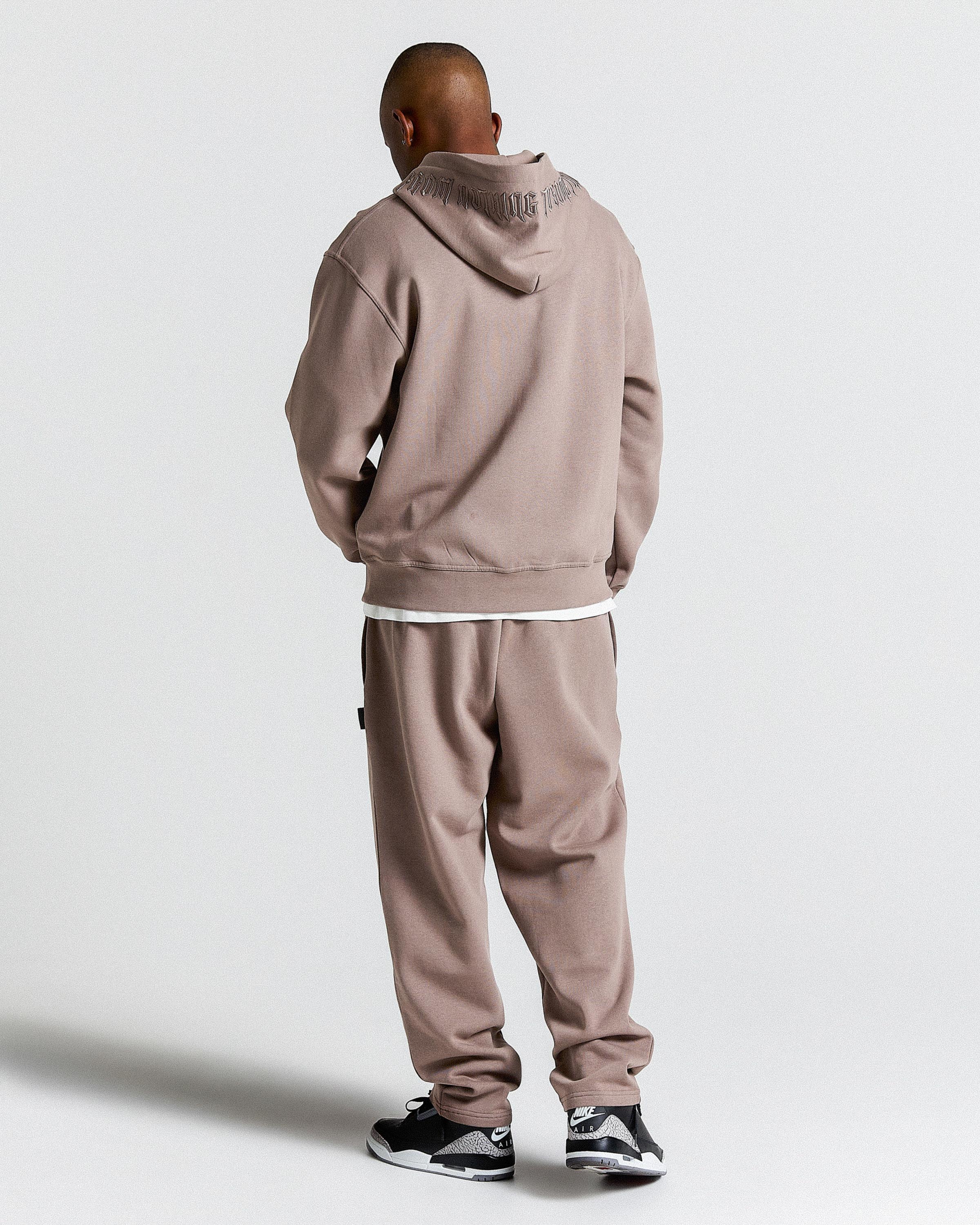 Ritual Oversized Open Hem Joggers - Brown/White/Black - Image 5