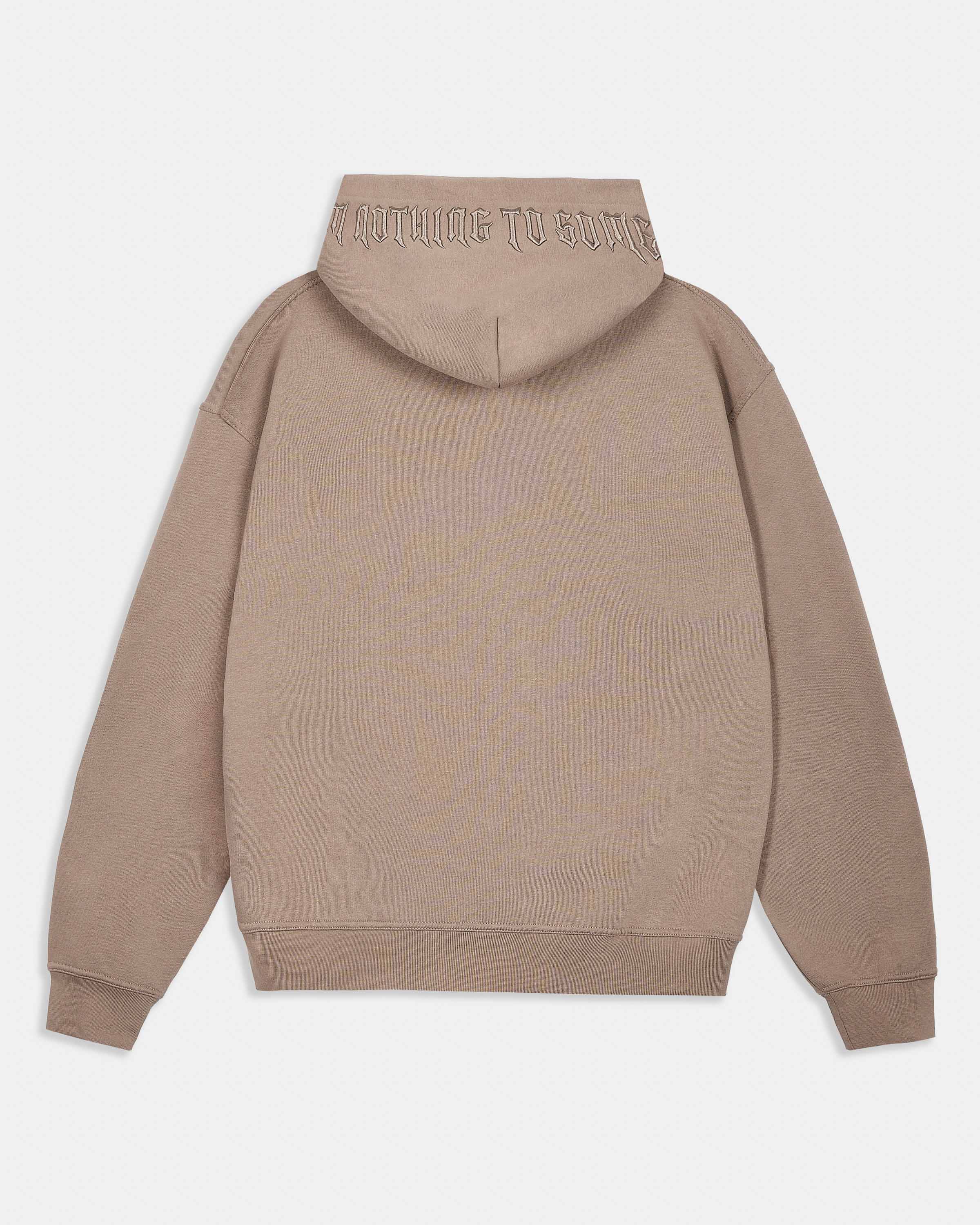 Ritual Oversized Zip Hoodie - Brown/White/Black - Image 10