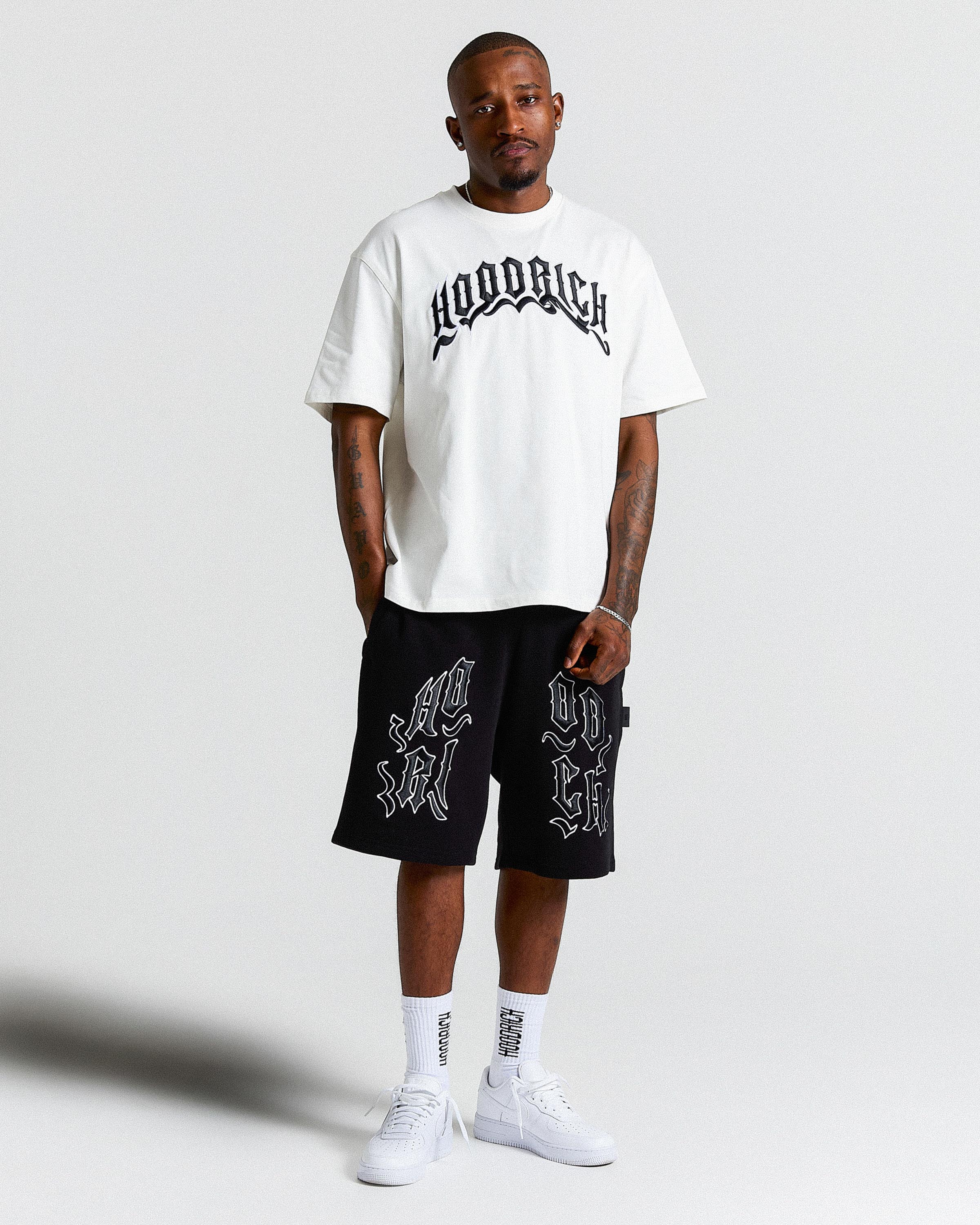 Ritual Crown Oversized Shorts - Black/White - Image 3