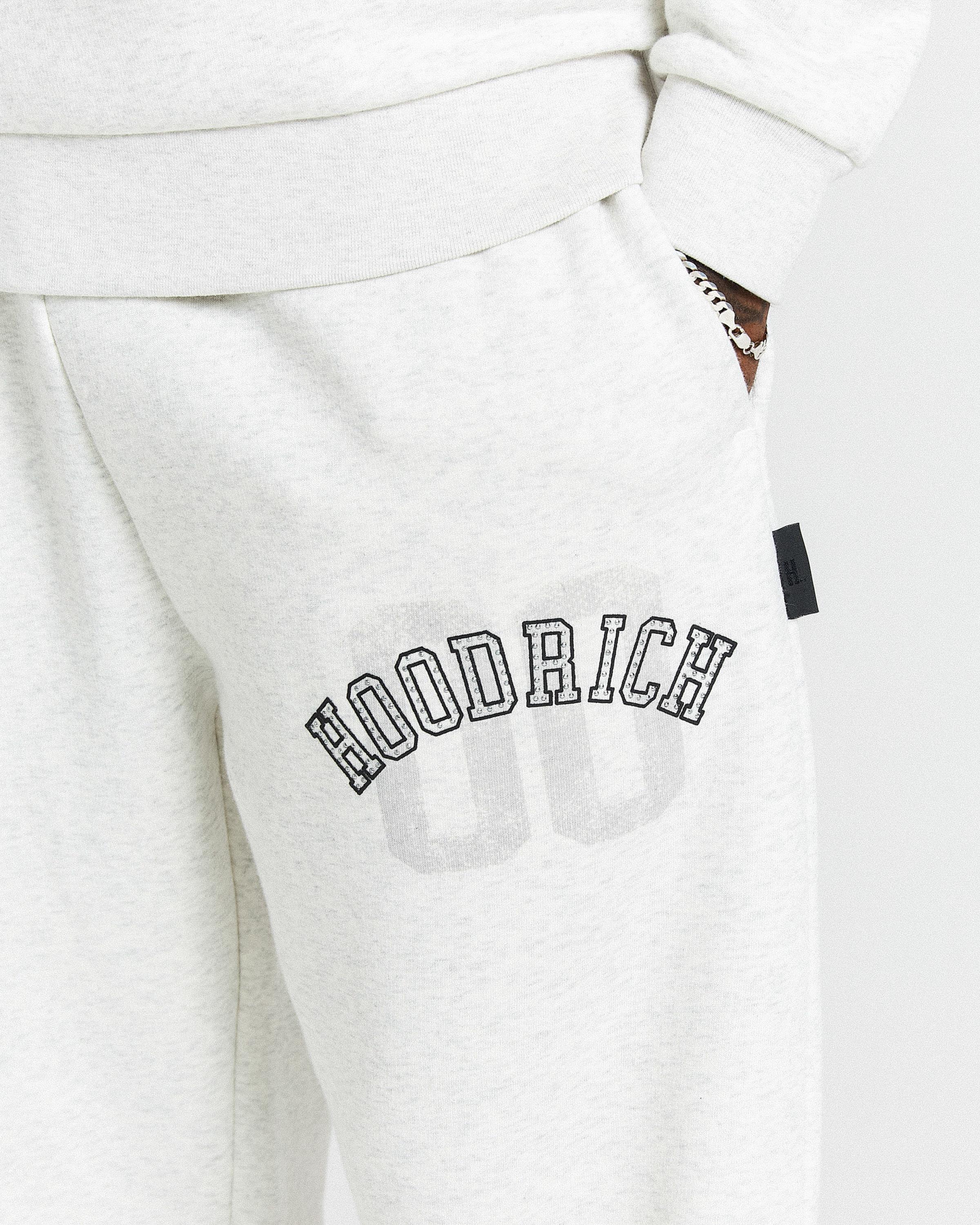 Rivet Oversized Joggers - Heather Grey/black - Image 3