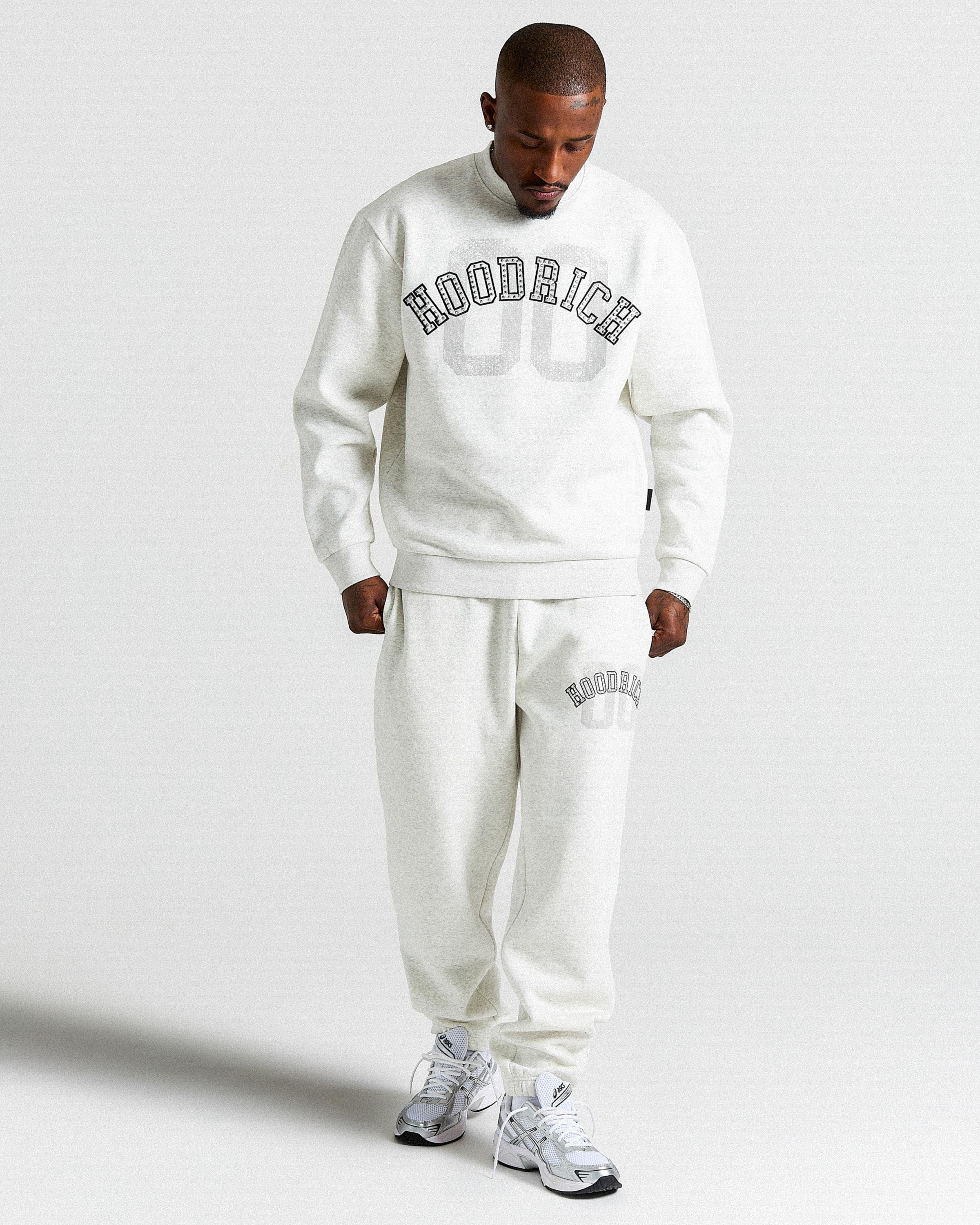 Rivet Oversized Joggers - Heather Grey/black - Image 6