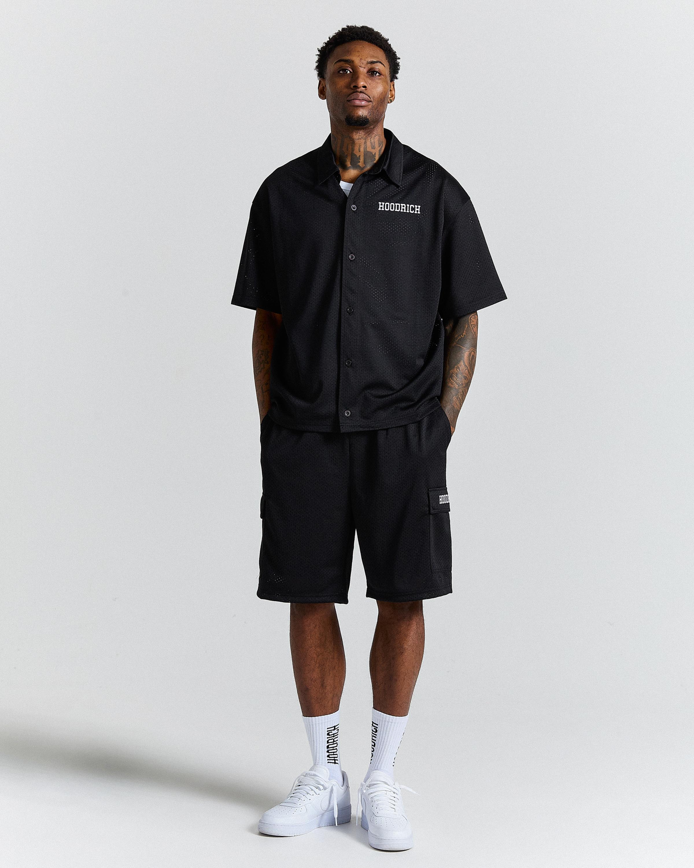 The Winner's Circle Roots Oversized Mesh Shirt - Black/White - Image 8