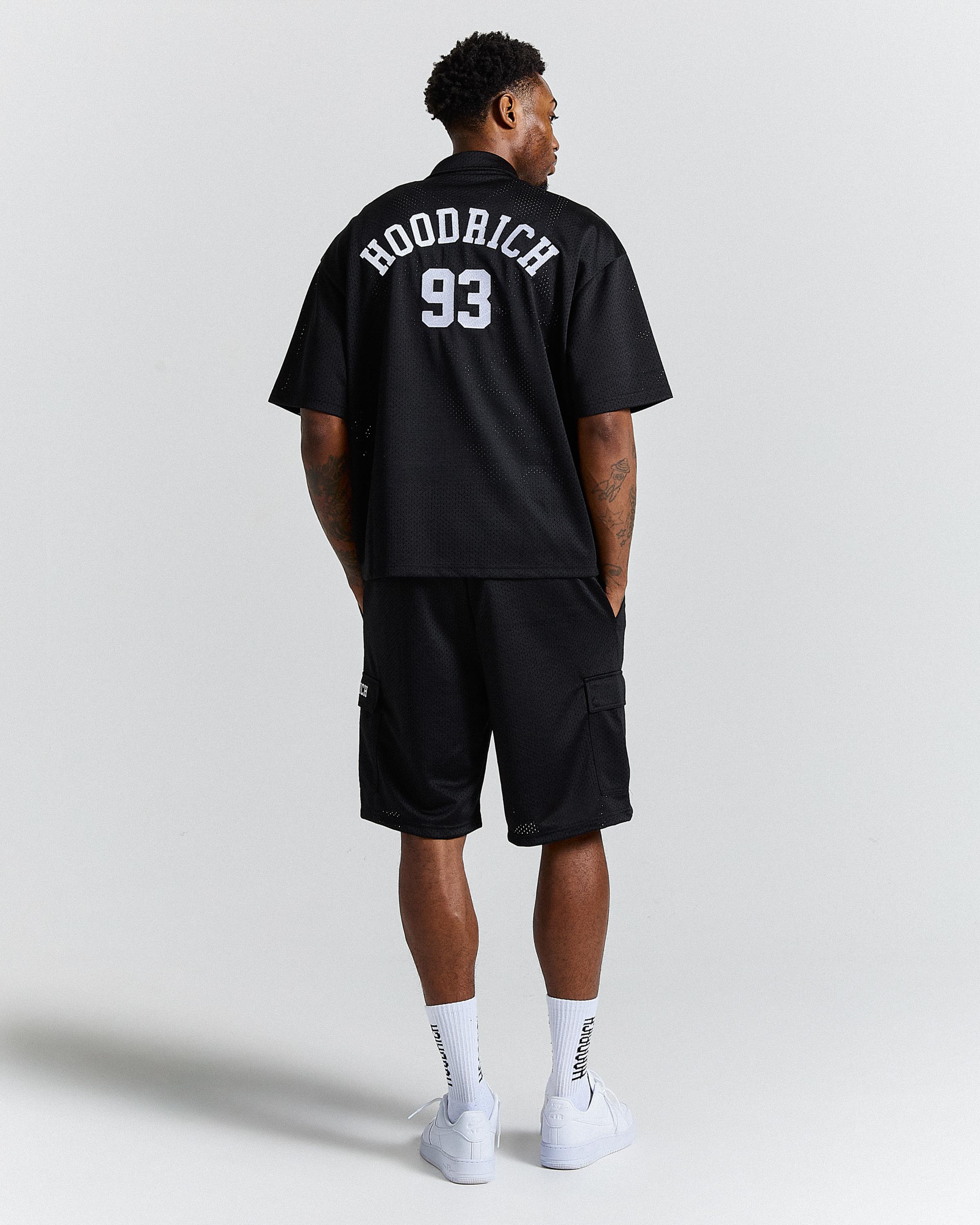 The Winner's Circle Roots Oversized Mesh Shorts - Black/white - Image 3