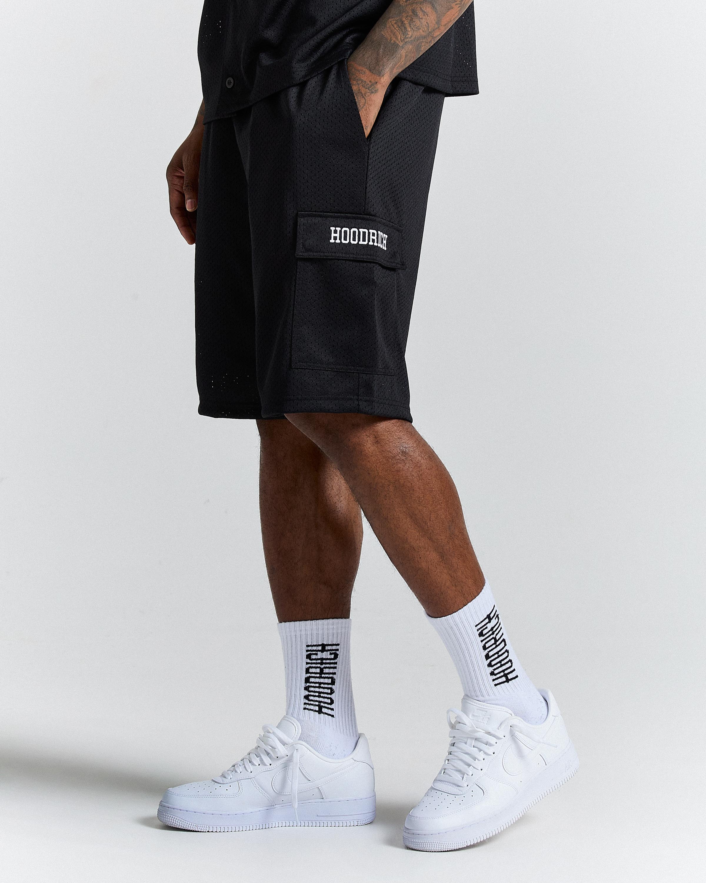 The Winner's Circle Roots Oversized Mesh Shorts - Black/white - Image 6