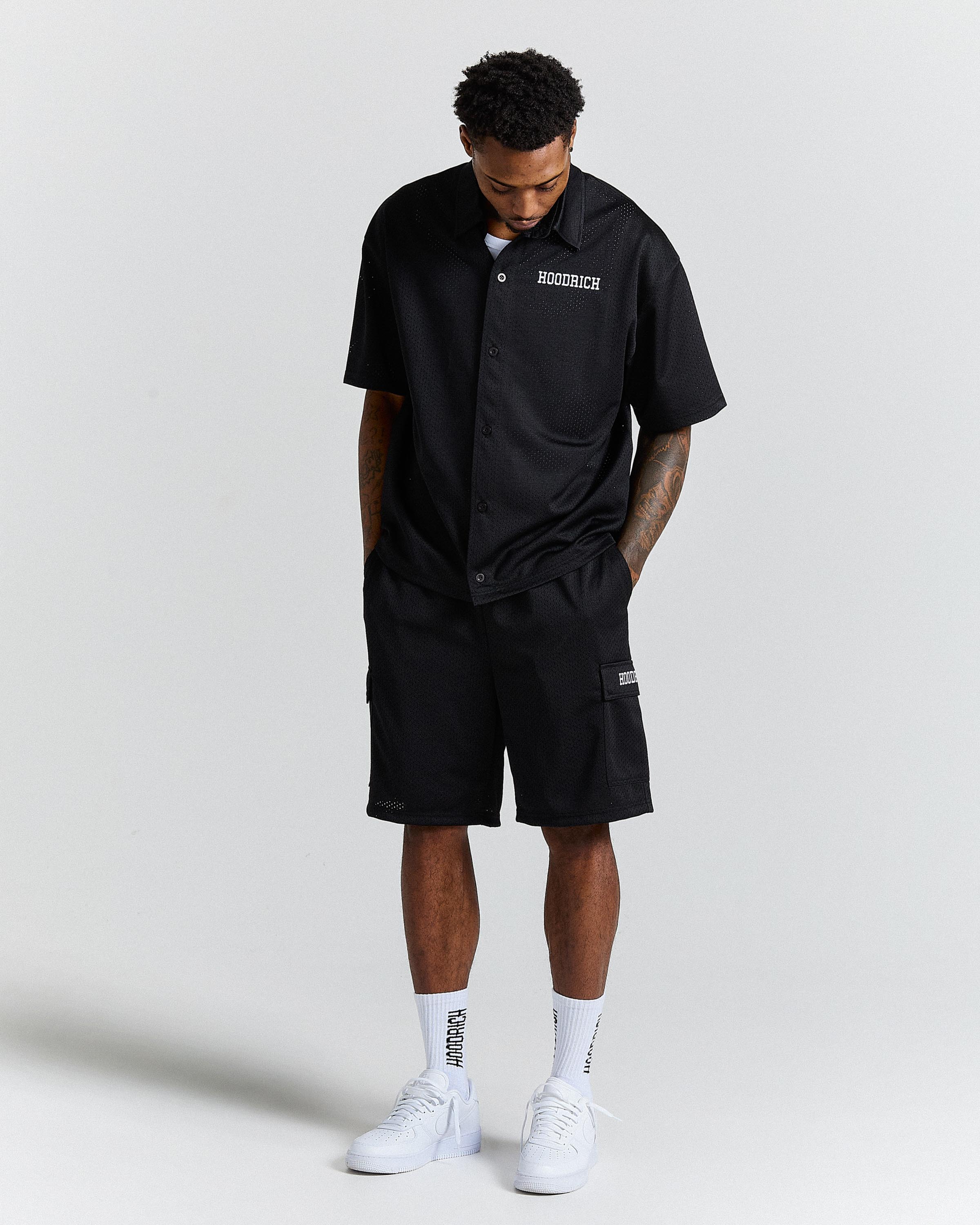 The Winner's Circle Roots Oversized Mesh Shorts - Black/white - Image 7