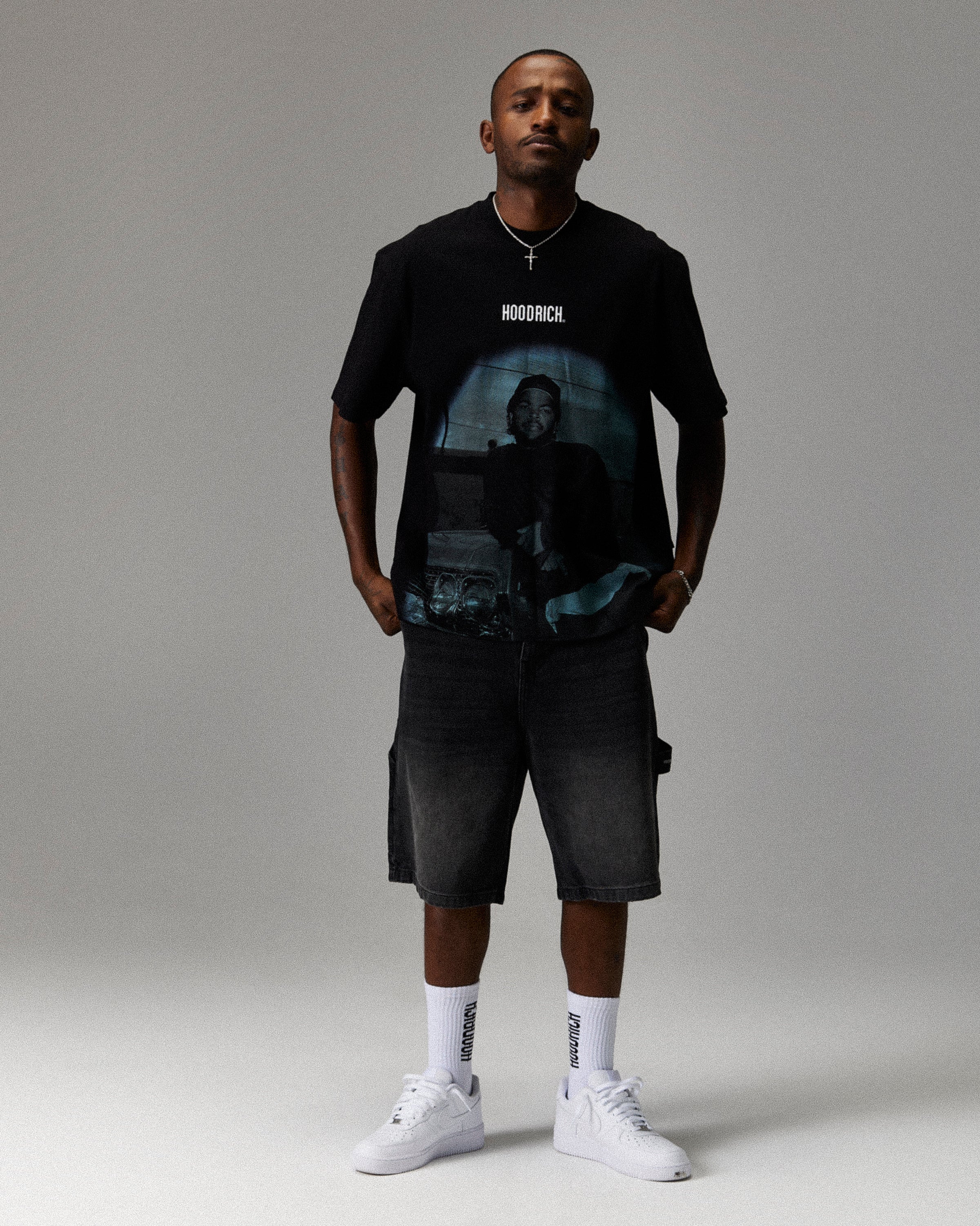 Ryder Boyz N The Hood T-Shirt - Black/Grey - Image 3