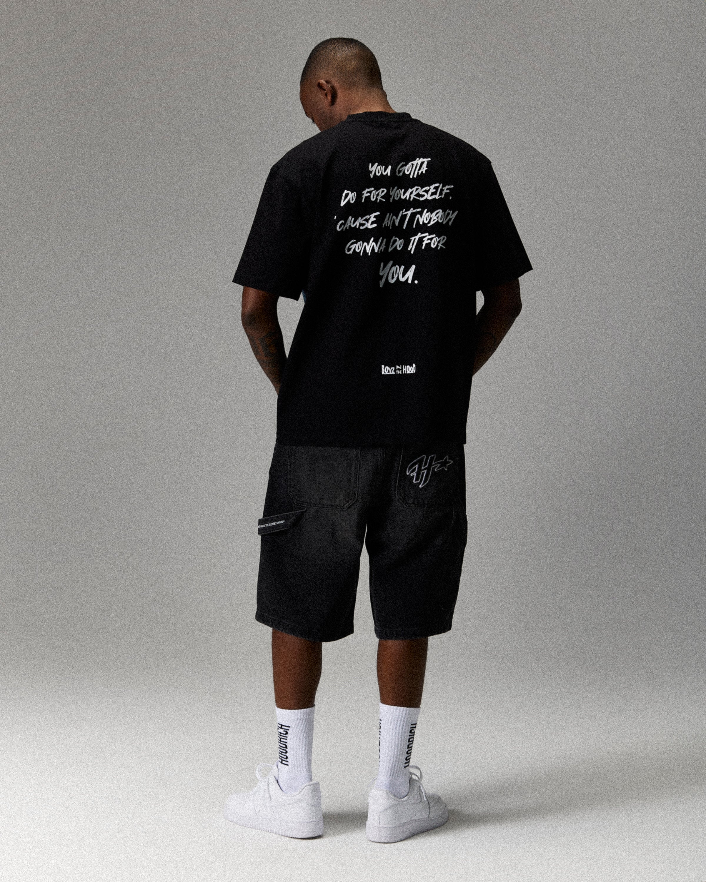 Ryder Boyz N The Hood T-Shirt - Black/Grey - Image 7