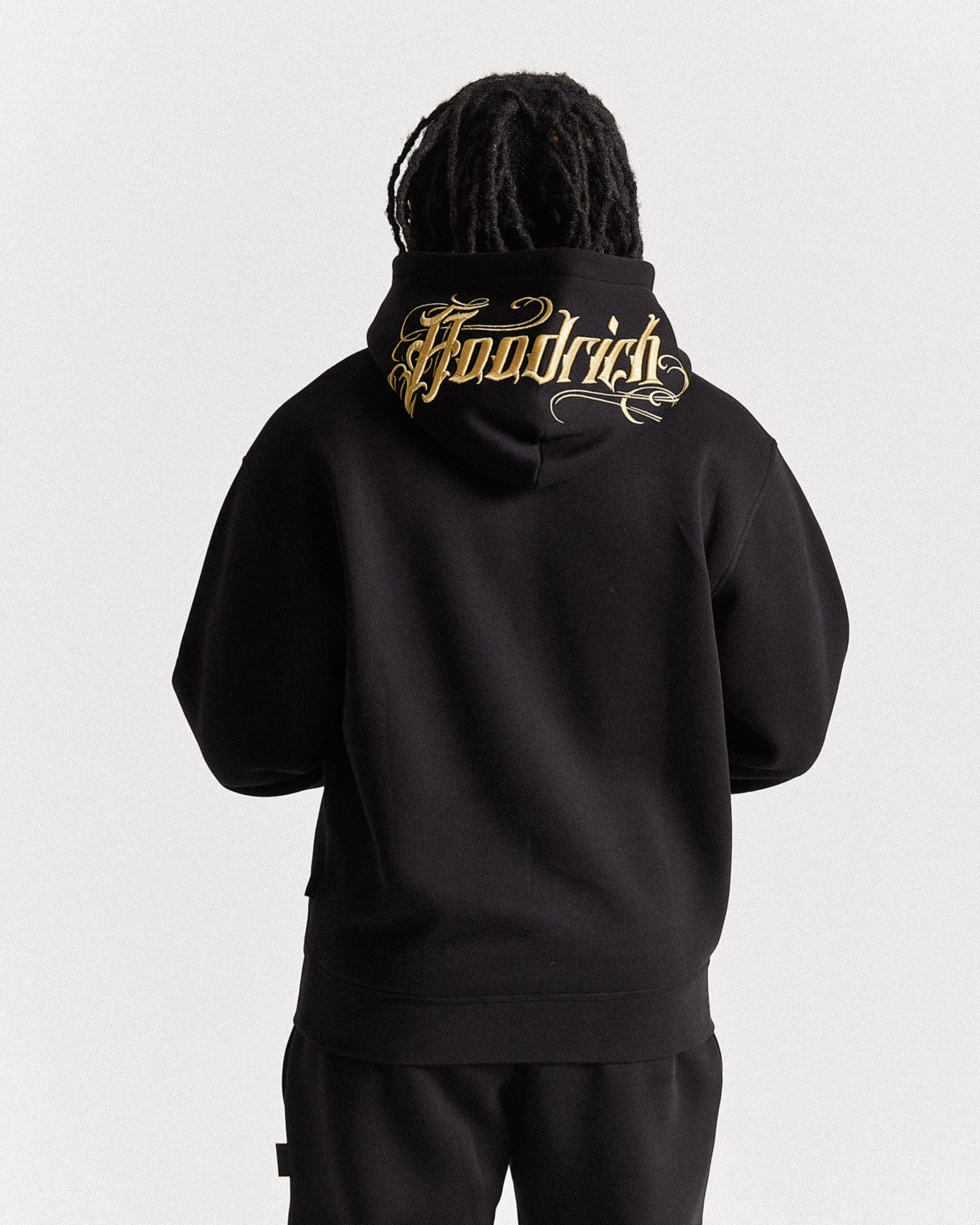 Script Oversized Hoodie - Black/Gold - Image 3