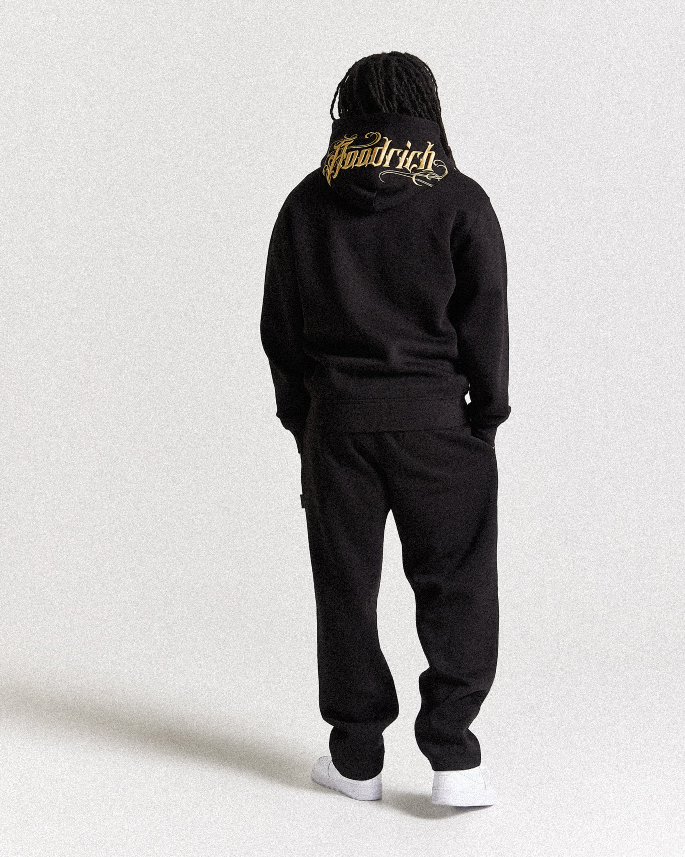 Script Oversized Hoodie - Black/Gold - Image 4