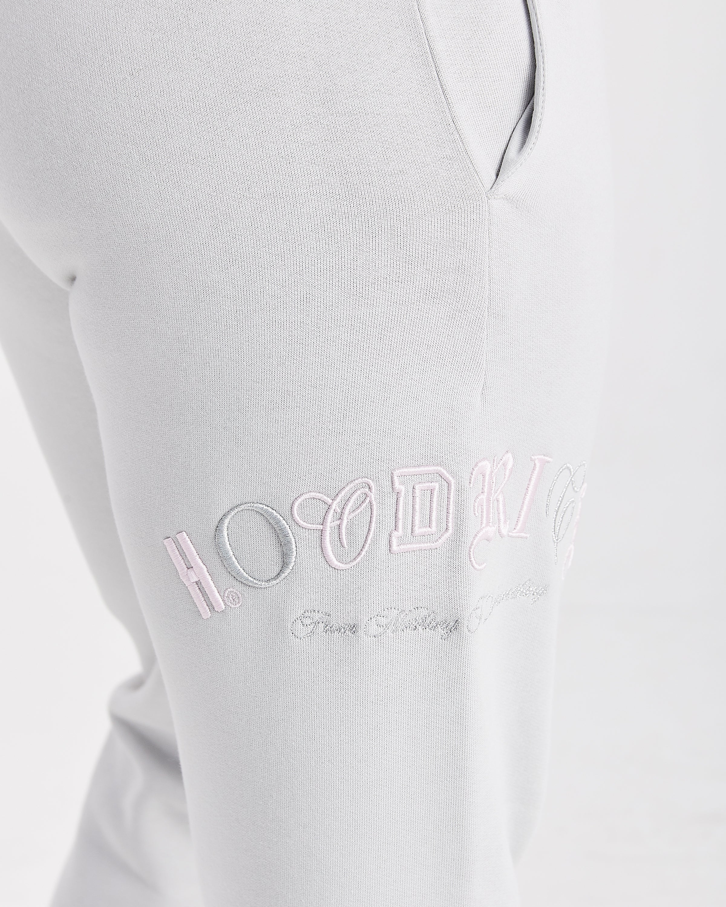 Calor Slim Joggers - Light Grey/Pink - Image 4