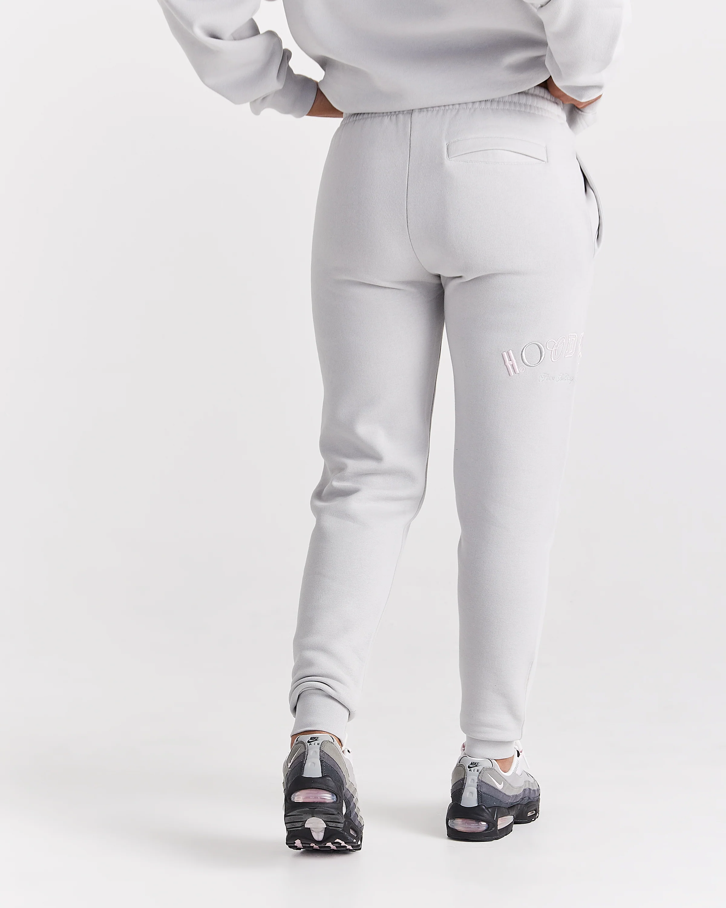 Calor Slim Joggers - Light Grey/Pink - Image 5