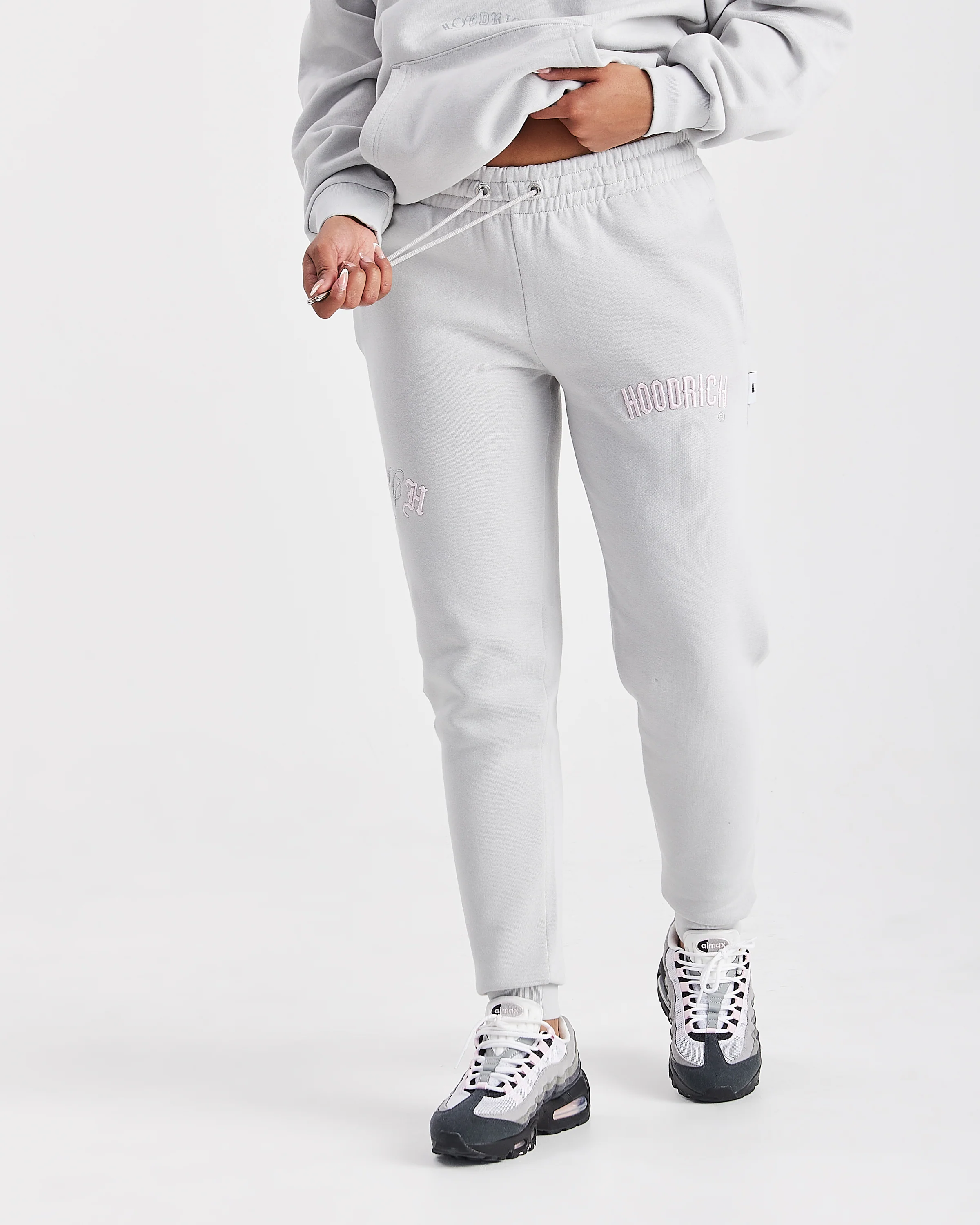 Calor Slim Joggers - Light Grey/Pink - Image 7