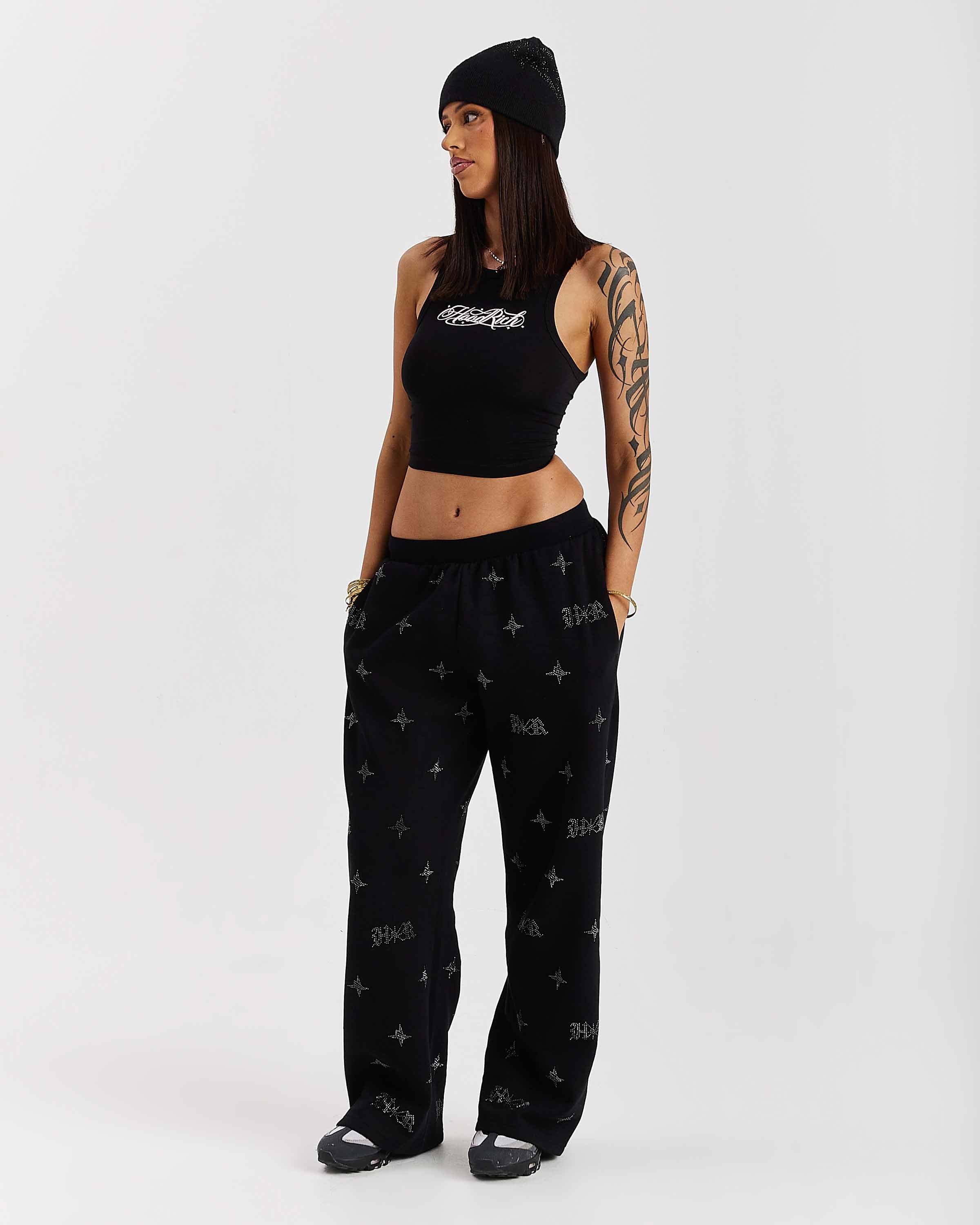Solace Tie Back Racer Vest - Black/Pink - Image 4