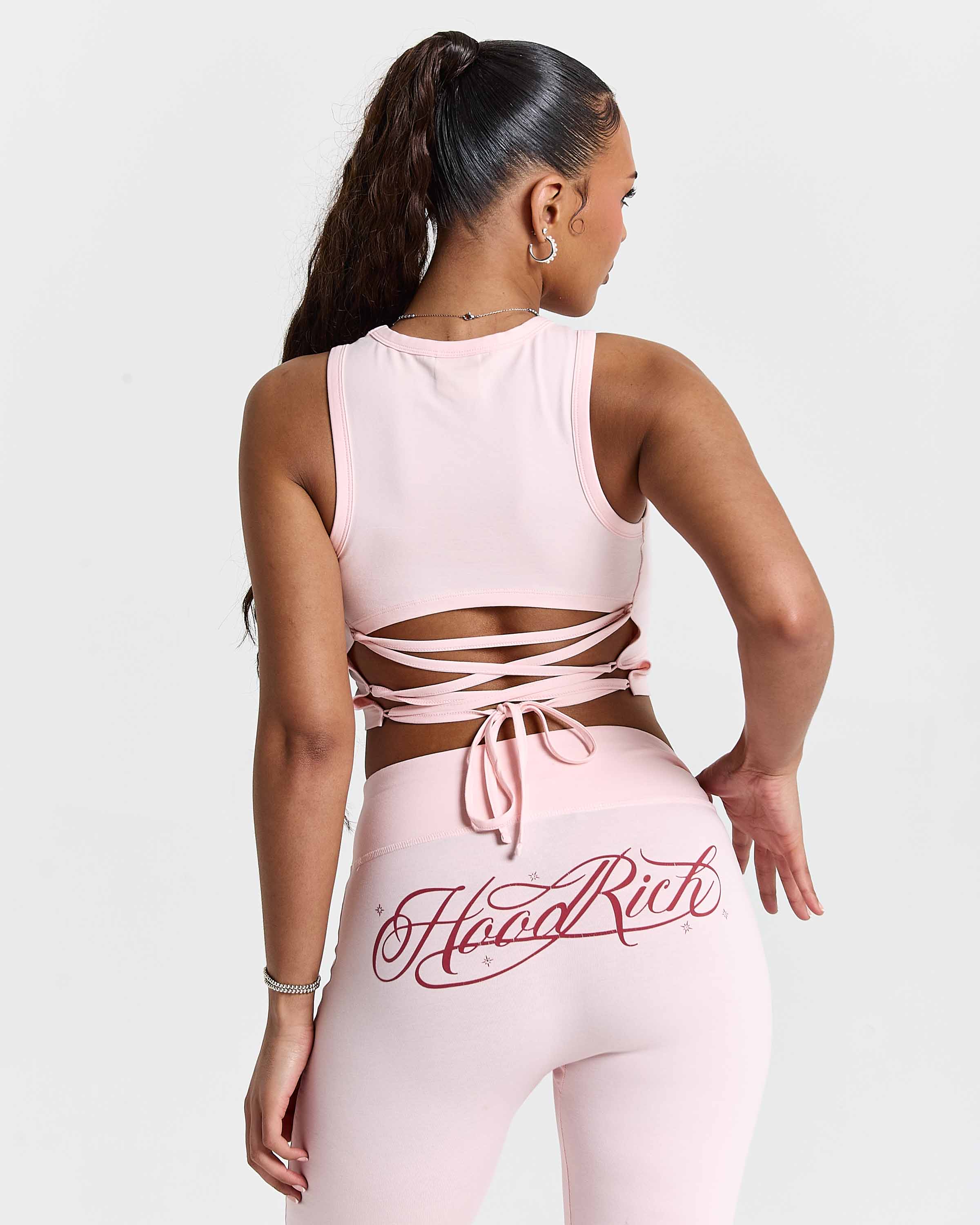Solace Tie Back Racer Vest - Pink - Image 2