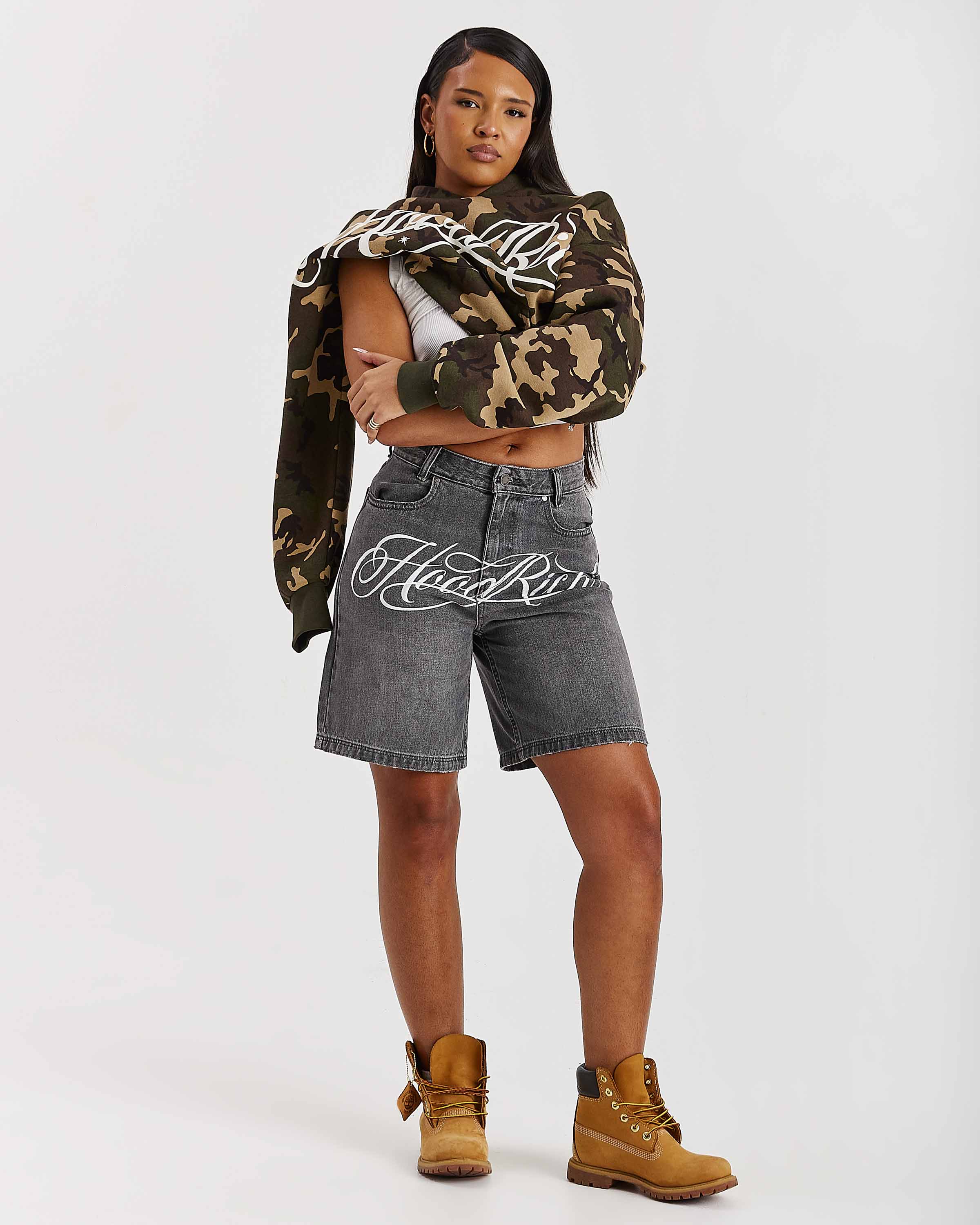 Solace Denim Jort - Washed Grey - Image 2