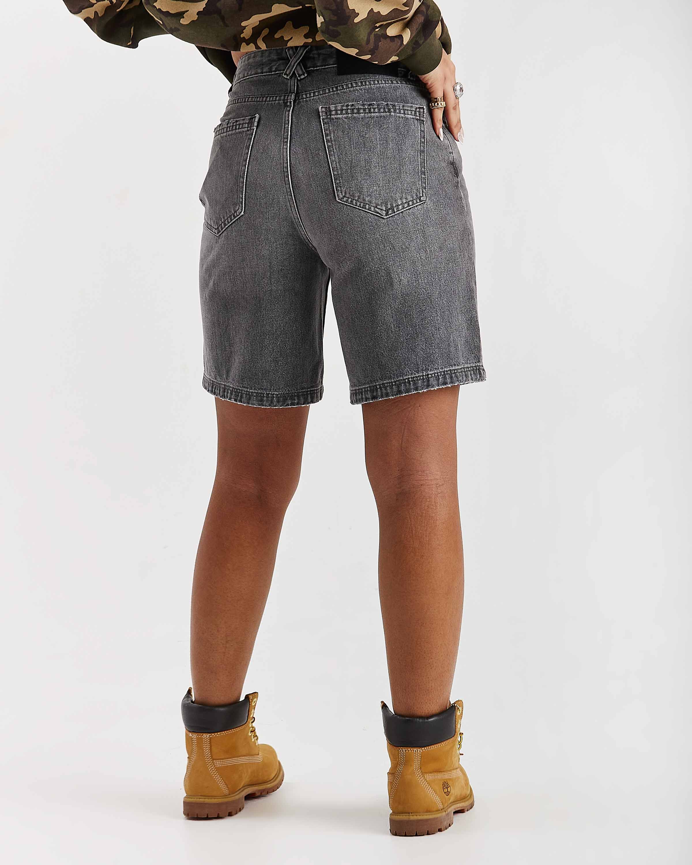 Solace Denim Jort - Washed Grey - Image 5