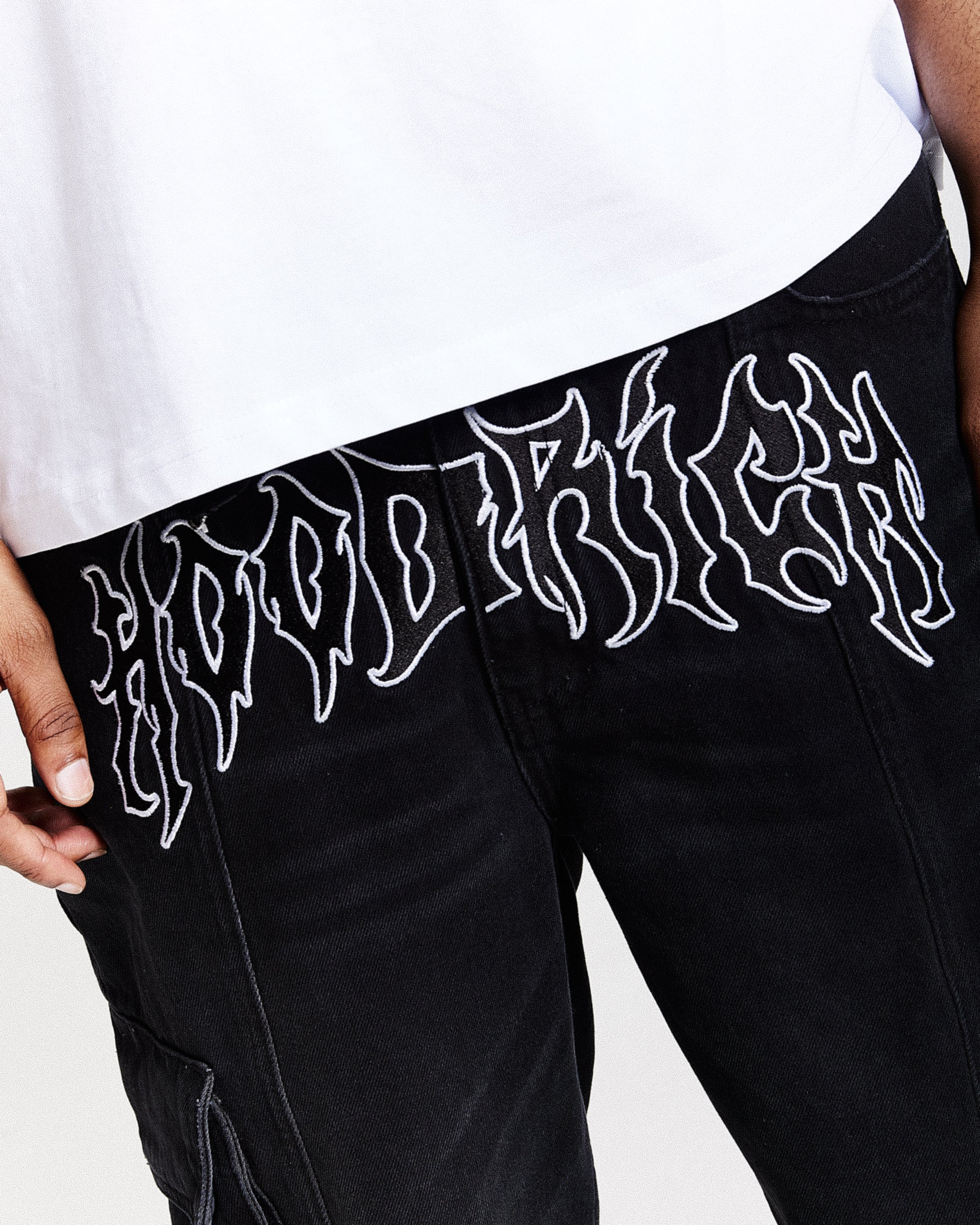 Spectral Denim Jeans - Washed Black - Image 4