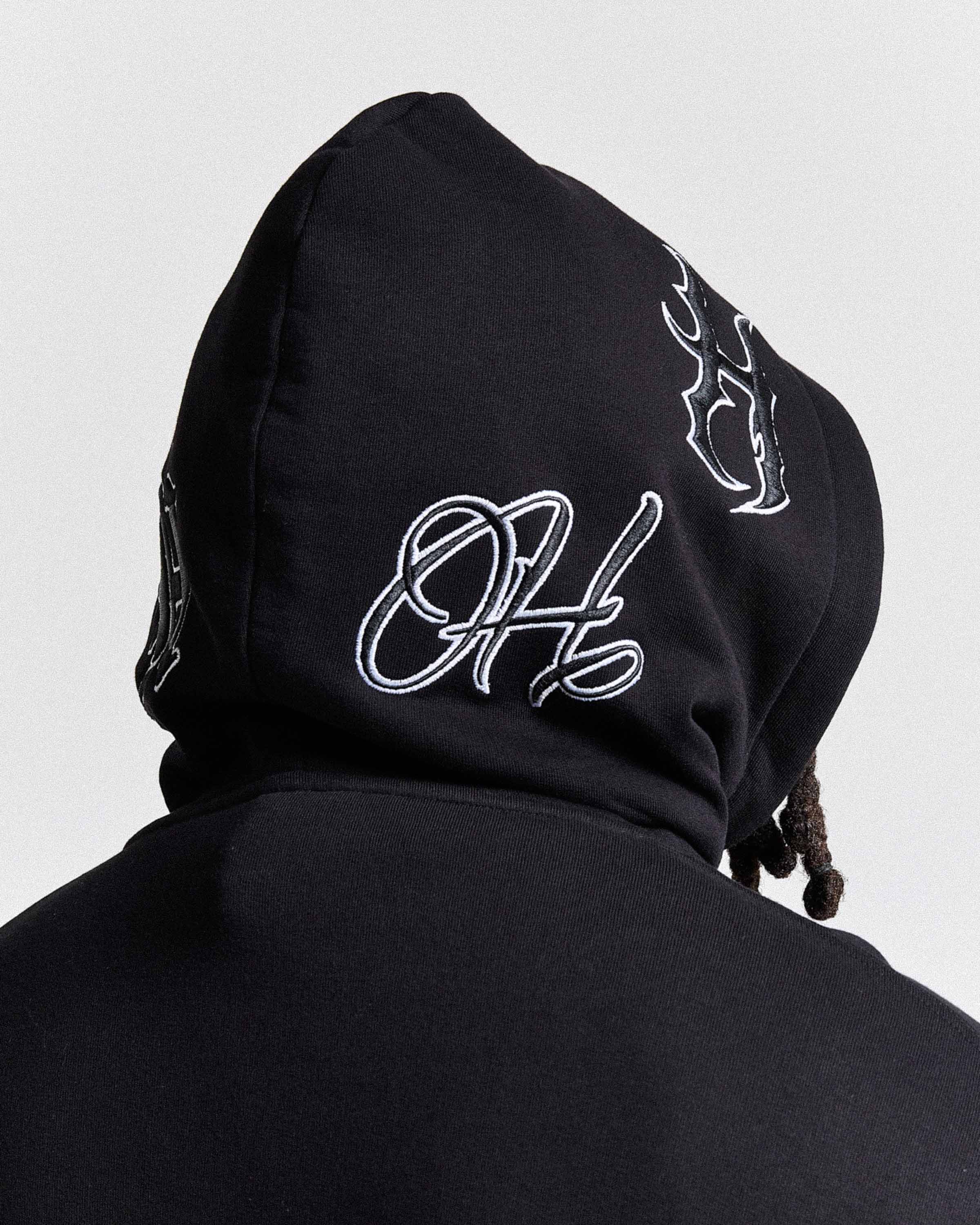 Spectral Oversized Hoodie - Black/White - Image 3