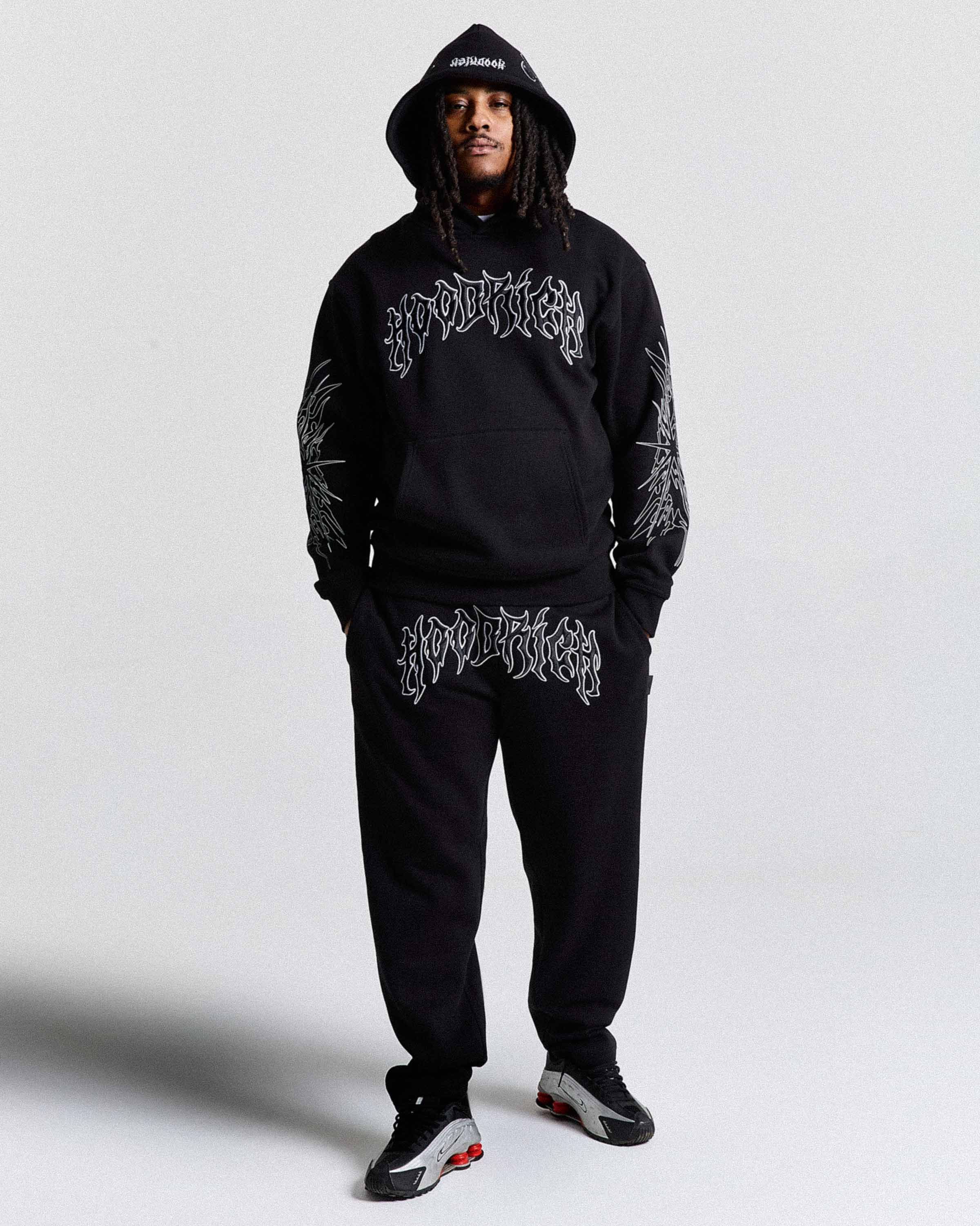 Spectral Oversized Hoodie - Black/White - Image 9