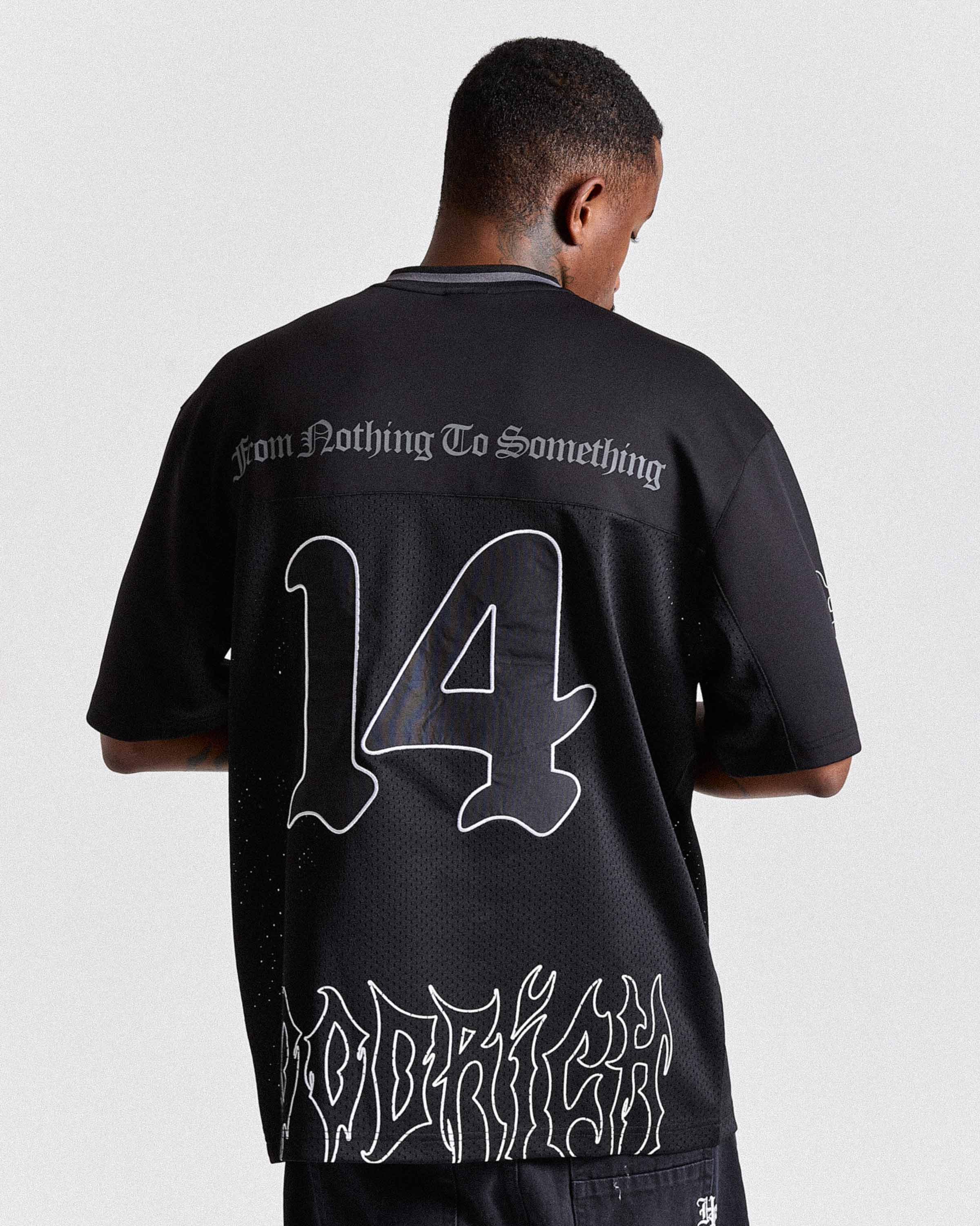 Spectral Oversized Mesh Jersey - Black/White - Image 3
